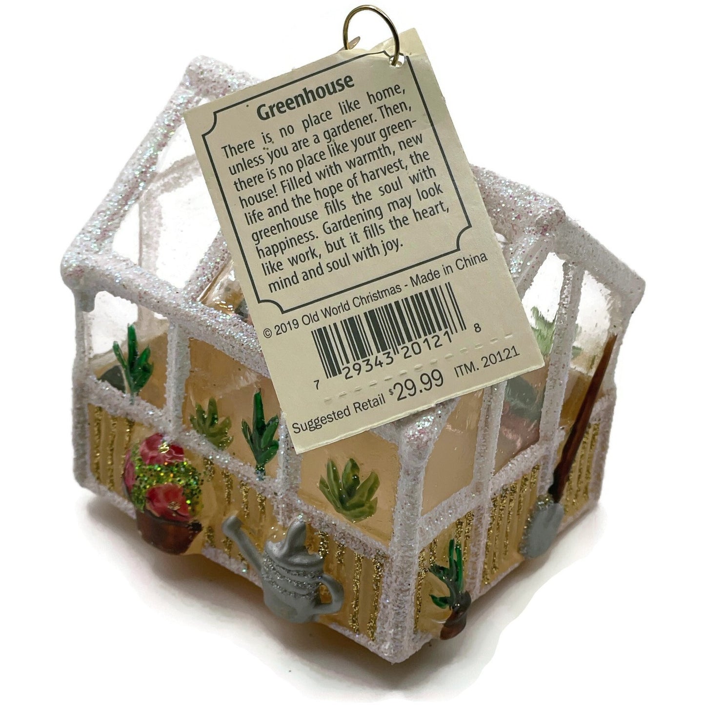 OWC Greenhouse Ornament Garden Spring Blown Glass Old World Christmas Tree Decor