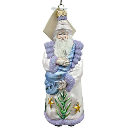 Patricia Breen Poseidon Santa Deep Sea Lavender Christmas Tree Holiday Ornament