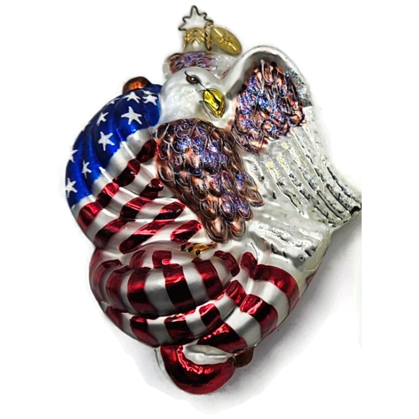 Christopher Radko All American Patriotic Eagle Christmas Tree Ornament 99-211-0