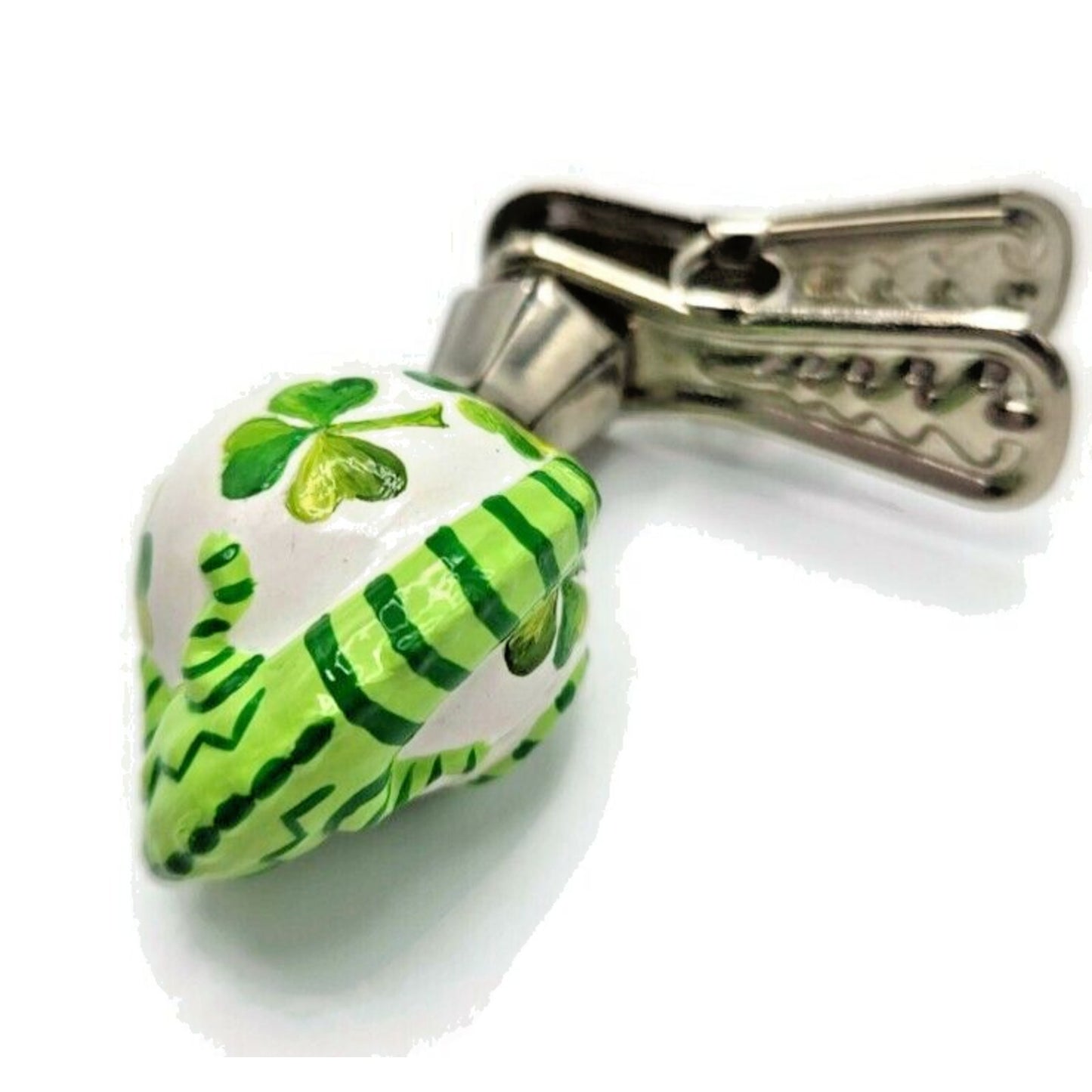 Patricia Breen Petite Miniature Chameleon Lucky Shamrock Christmas Clip Ornament