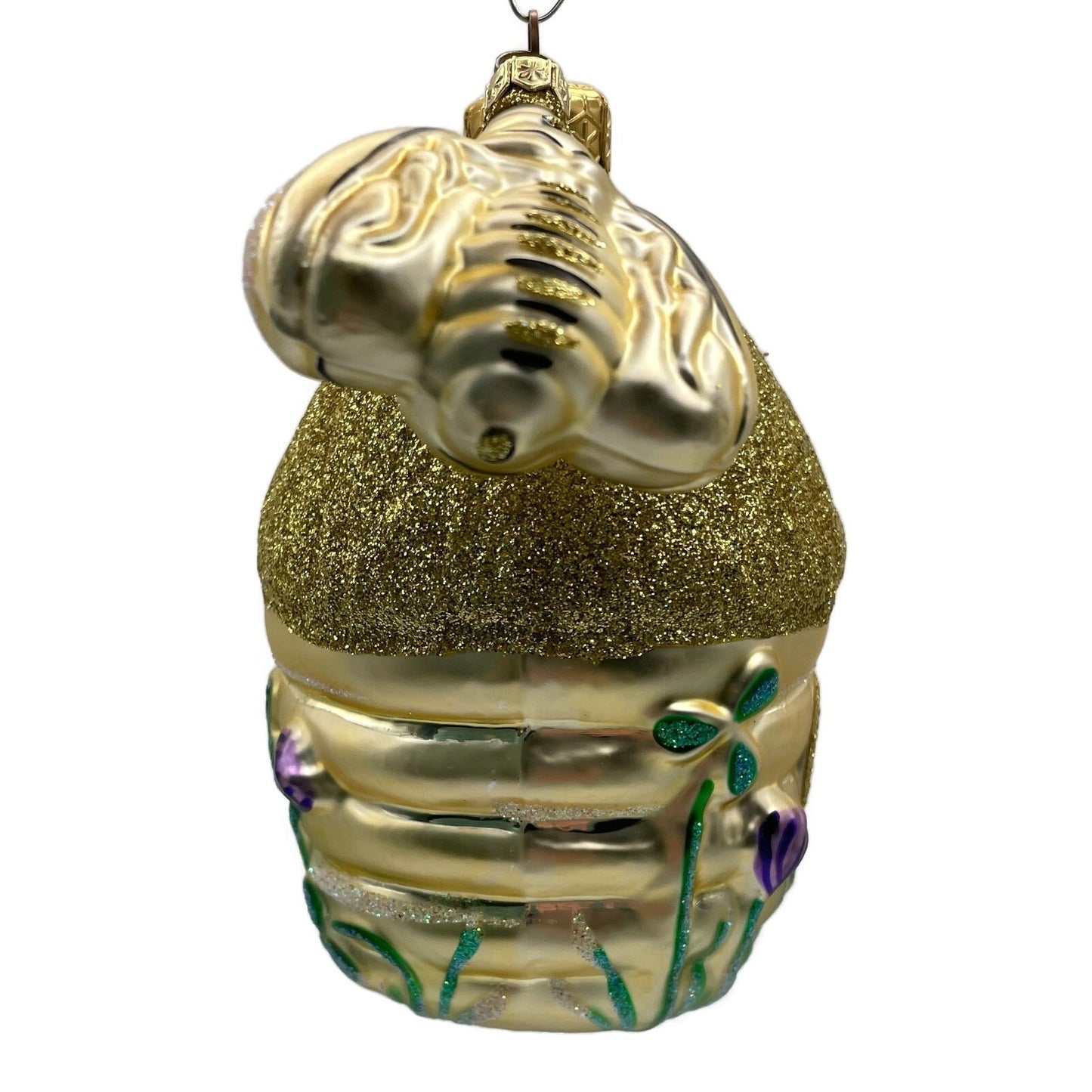 Patricia Breen Clover Beeskep and Bee Glittered Wings Spring Christmas Ornament