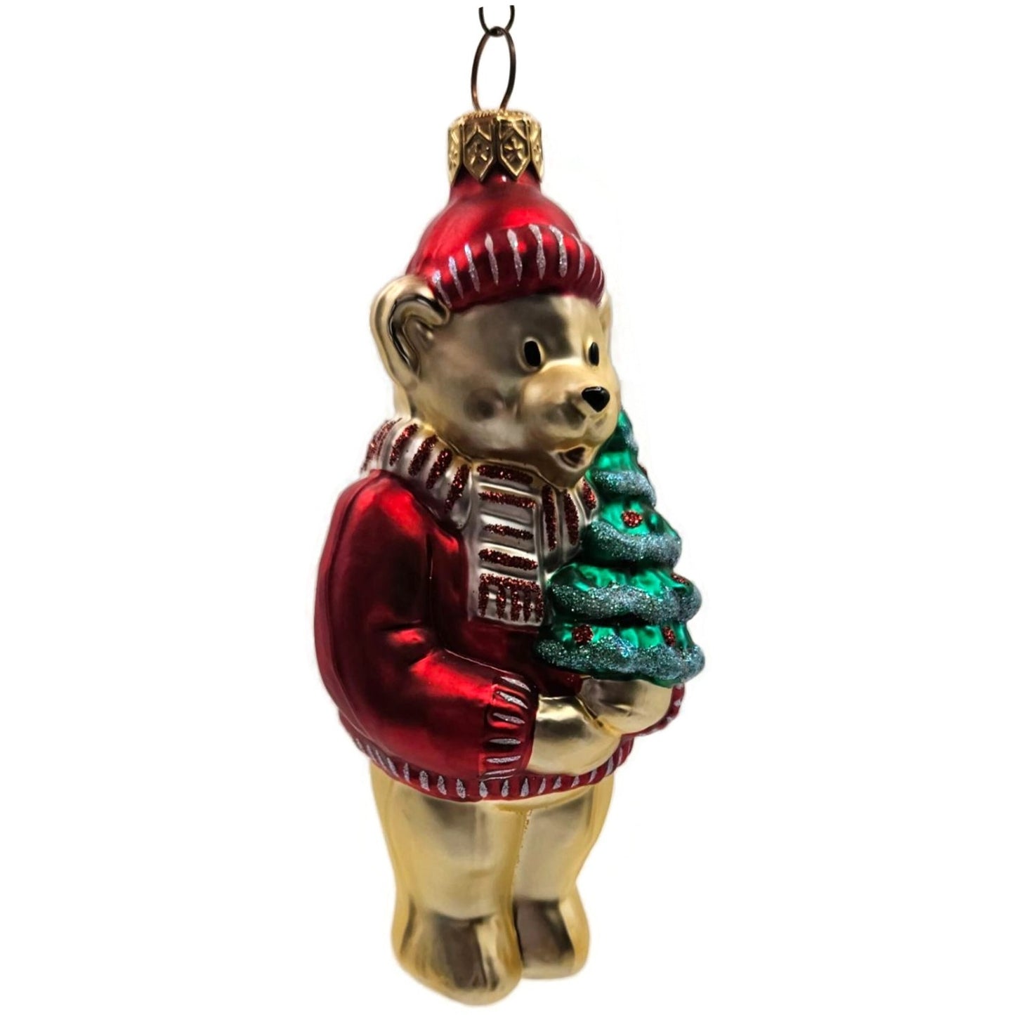 Patricia Breen Papa Bear Red Glittered Ornaments Christmas Tree Ornament