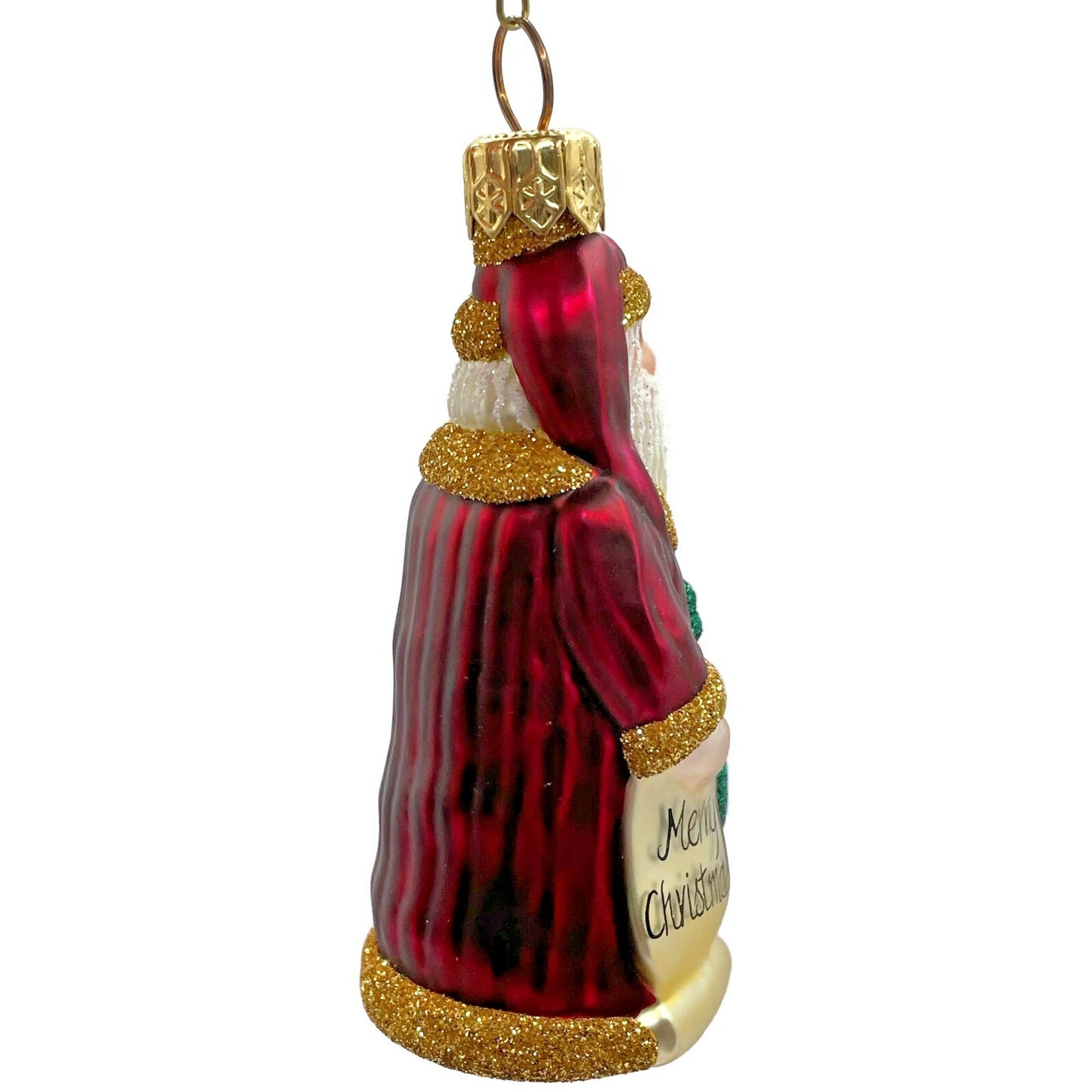 Patricia Breen Miniature Gift of the Season Bordeaux Merry Christmas Ornament