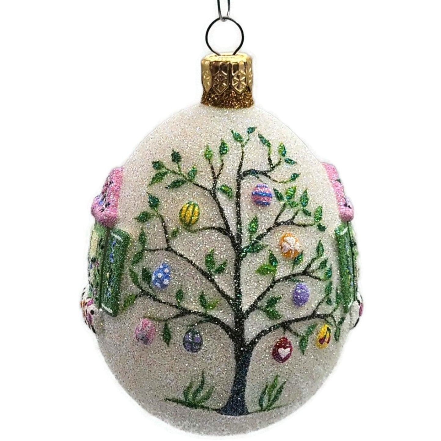 Patricia Breen Spring Egg House Bird Flowers Easter Topiary Christmas Ornament