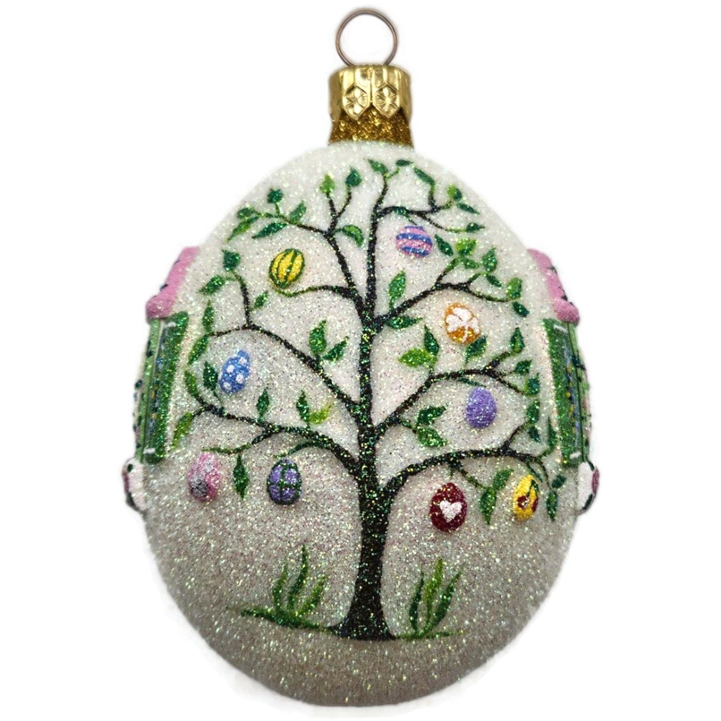 Patricia Breen Spring Egg House Bird Flowers Easter Topiary Christmas Ornament