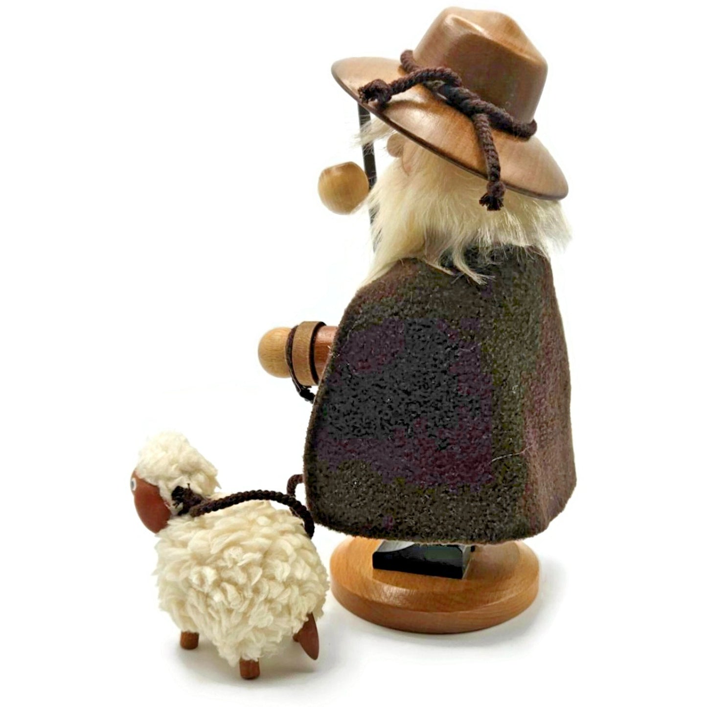 Christian Ulbricht Natural Shepherd Santa Smoker Incense Burner Christmas Decor