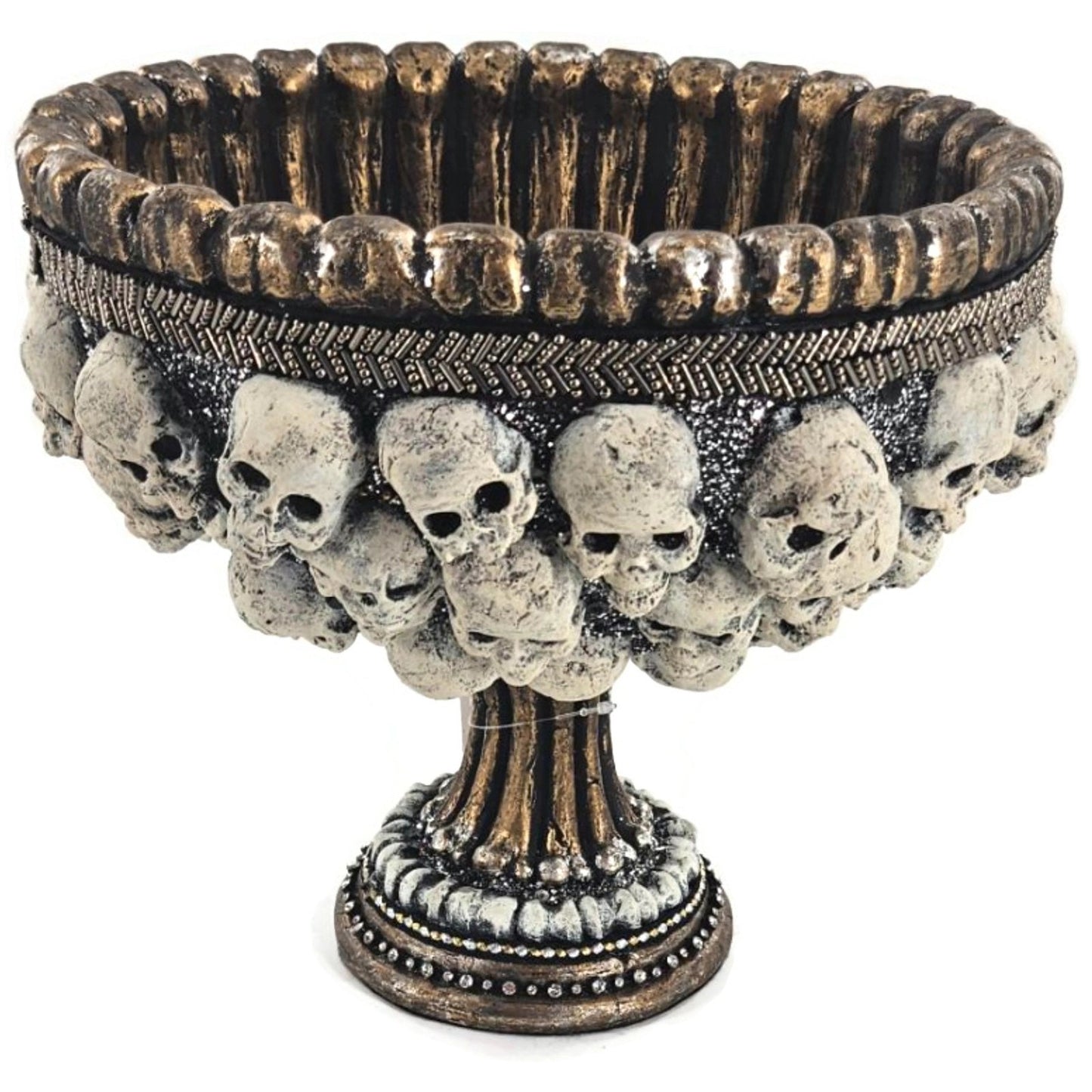 Katherine’s Collection Shakesfeare Skull Bowl Halloween Decor Gothic Centerpiece