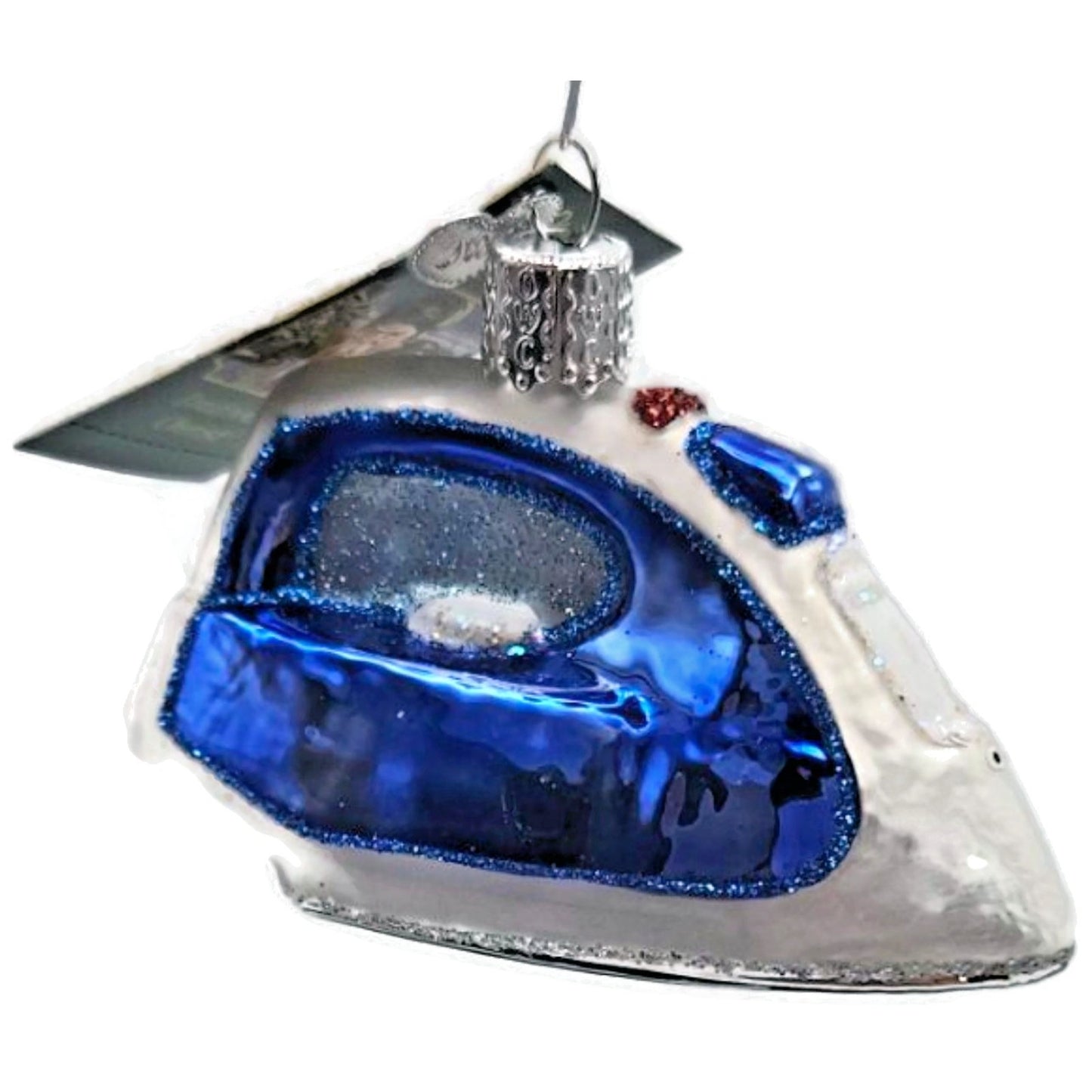 Electric Iron Home Appliance OWC Ornament Blue Old World Christmas Holiday Tree