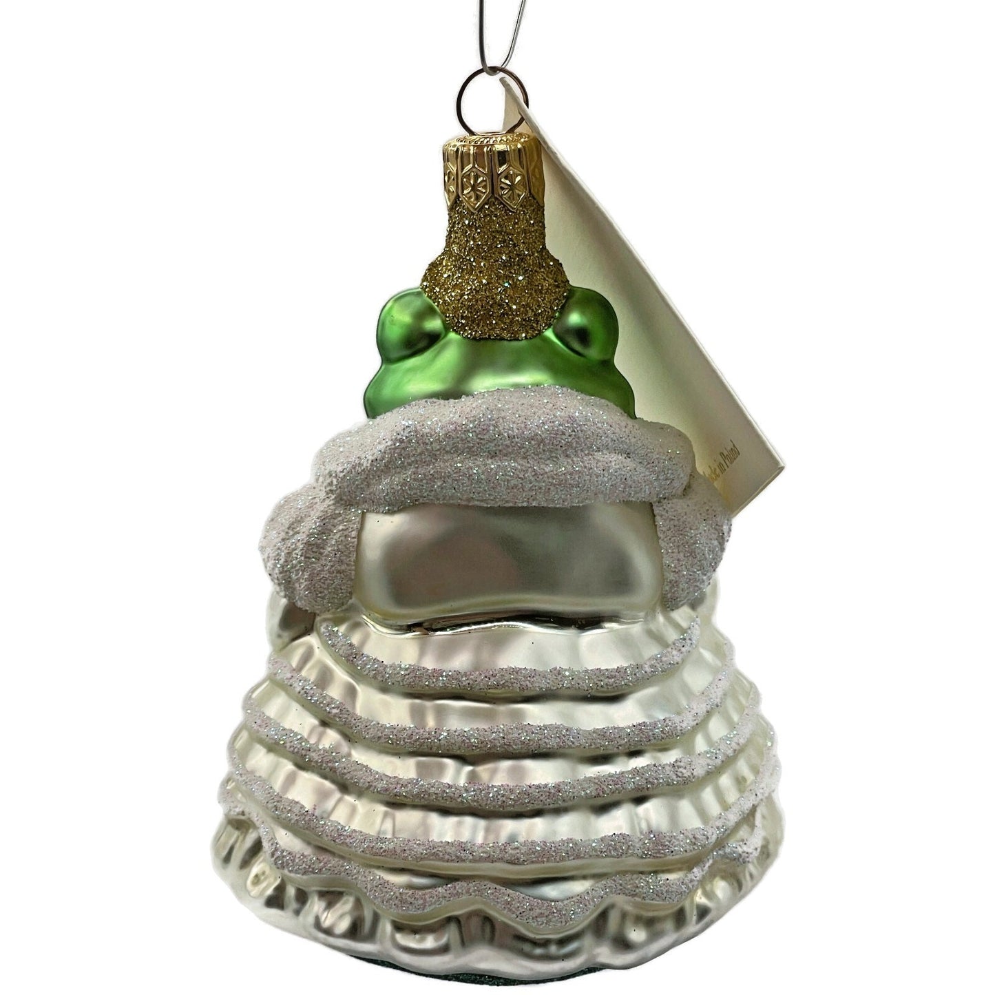 Patricia Breen Frog Queen White Glittered Gown Spring Christmas Tree Ornament