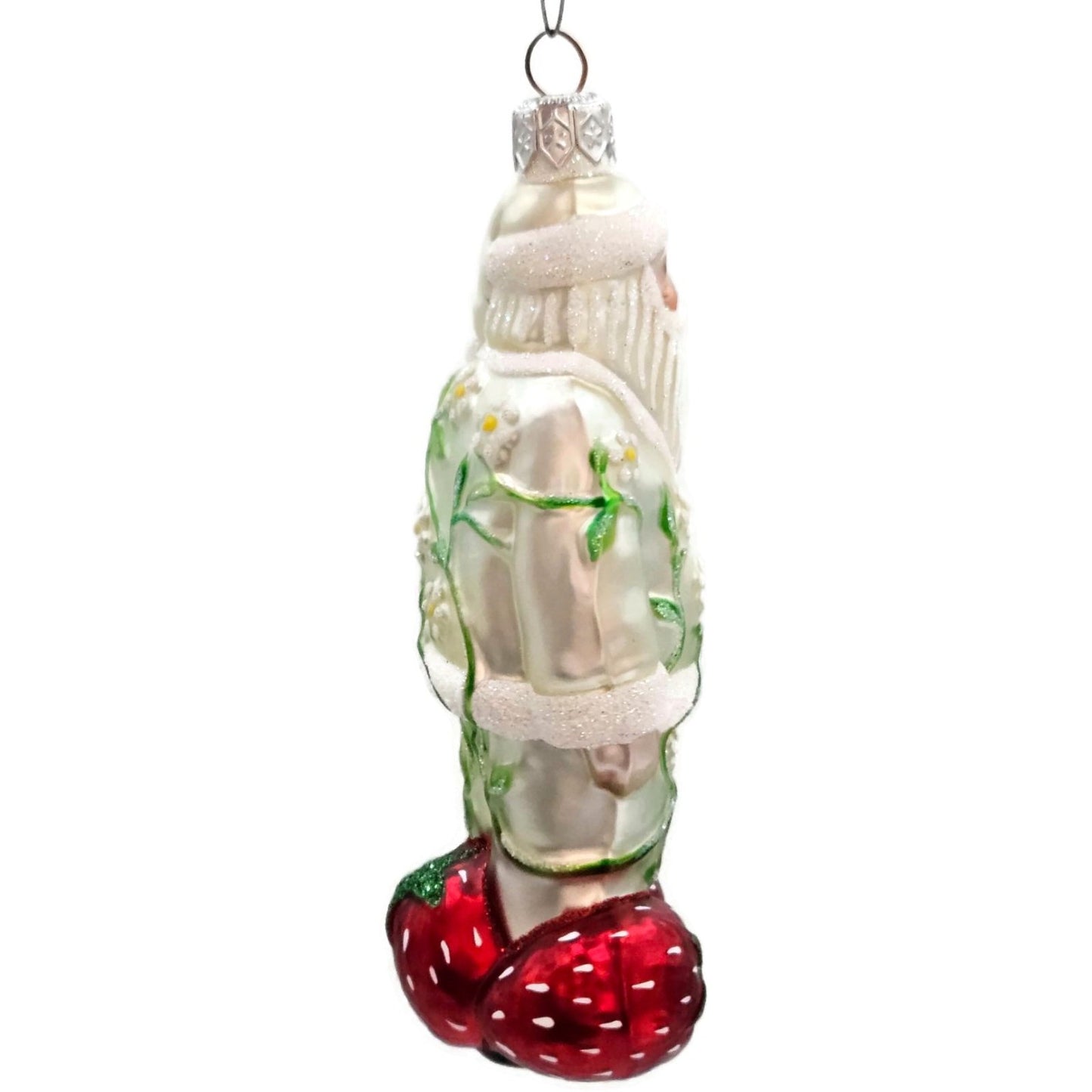 Patricia Breen Strawberry Santa Claus Flowers Spring Fruit Christmas Ornament