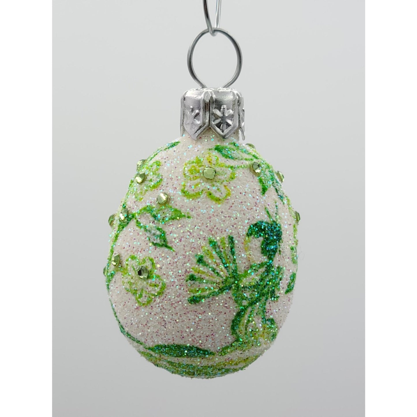 Patricia Breen Miniature Egg Chinoiserie Fan Peridot Easter Holiday Ornament