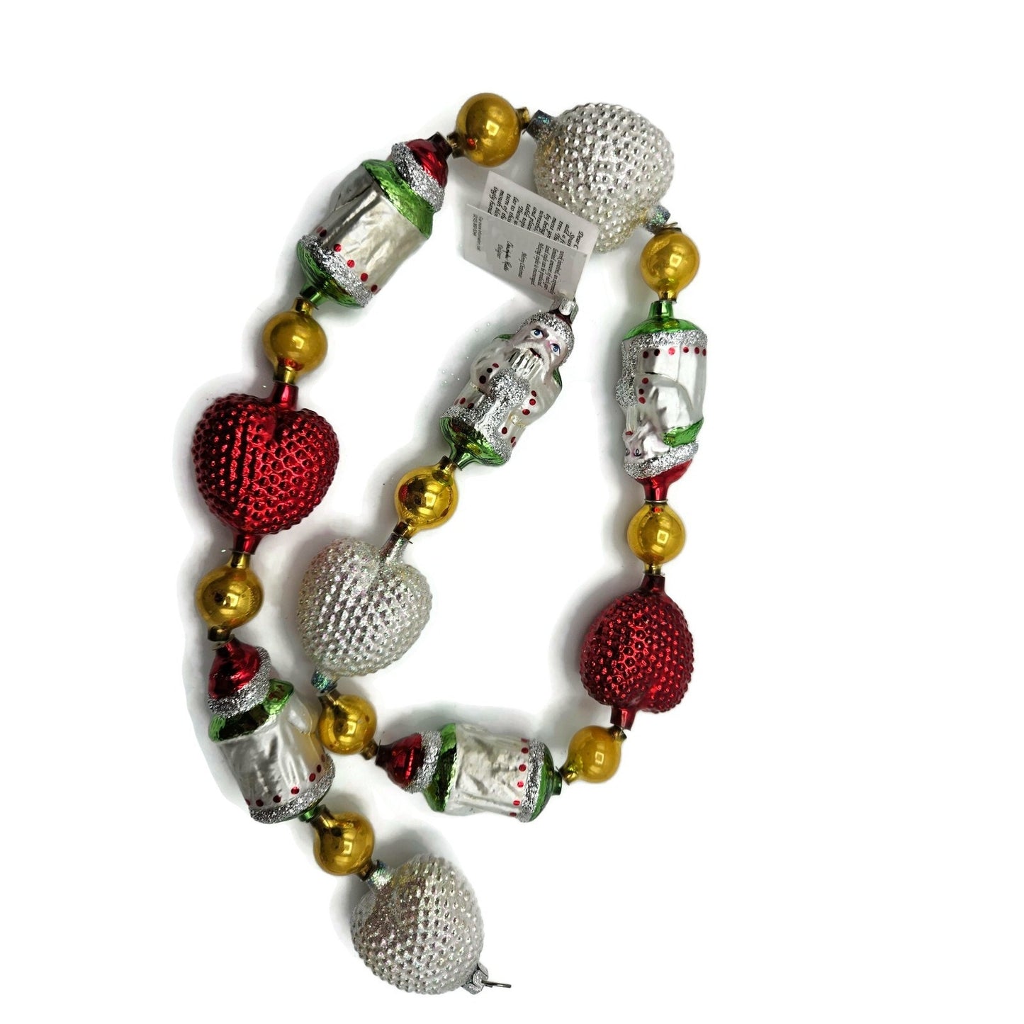 Christopher Radko Santa Hearts Garland Christmas Holiday Tree Ornament 93-076-0