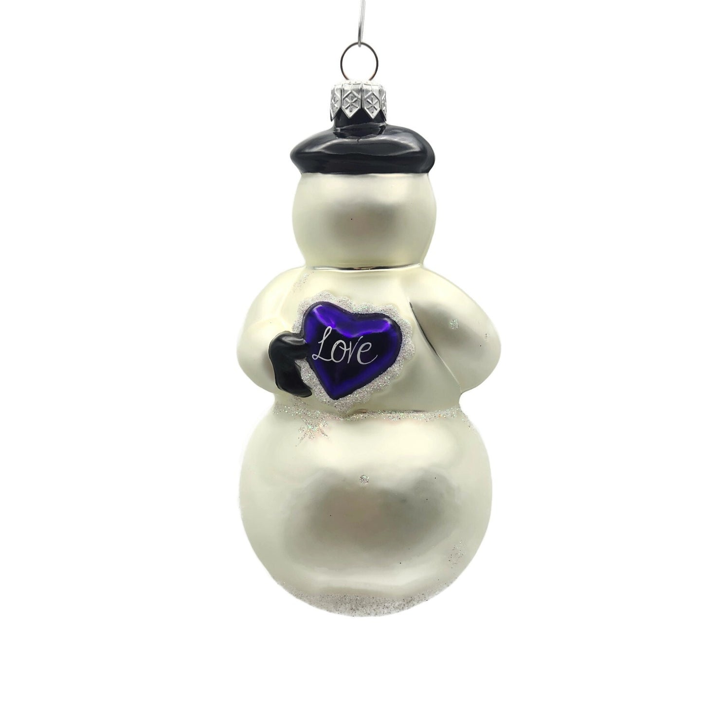 Patricia Breen My Heart Belongs to You Purple Heart Snowflake Christmas Ornament