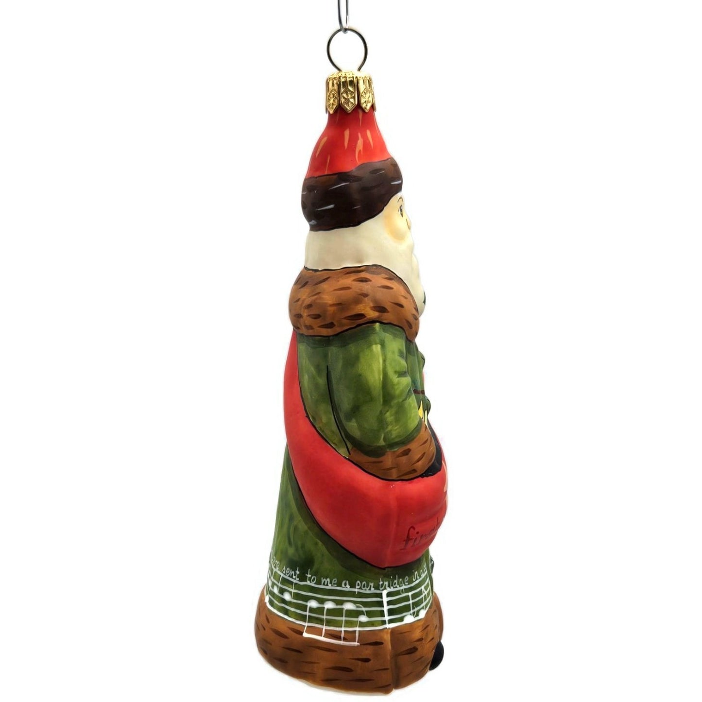 Vaillancourt Twelve Days of Christmas Santa Claus Folk Art Christmas Ornament