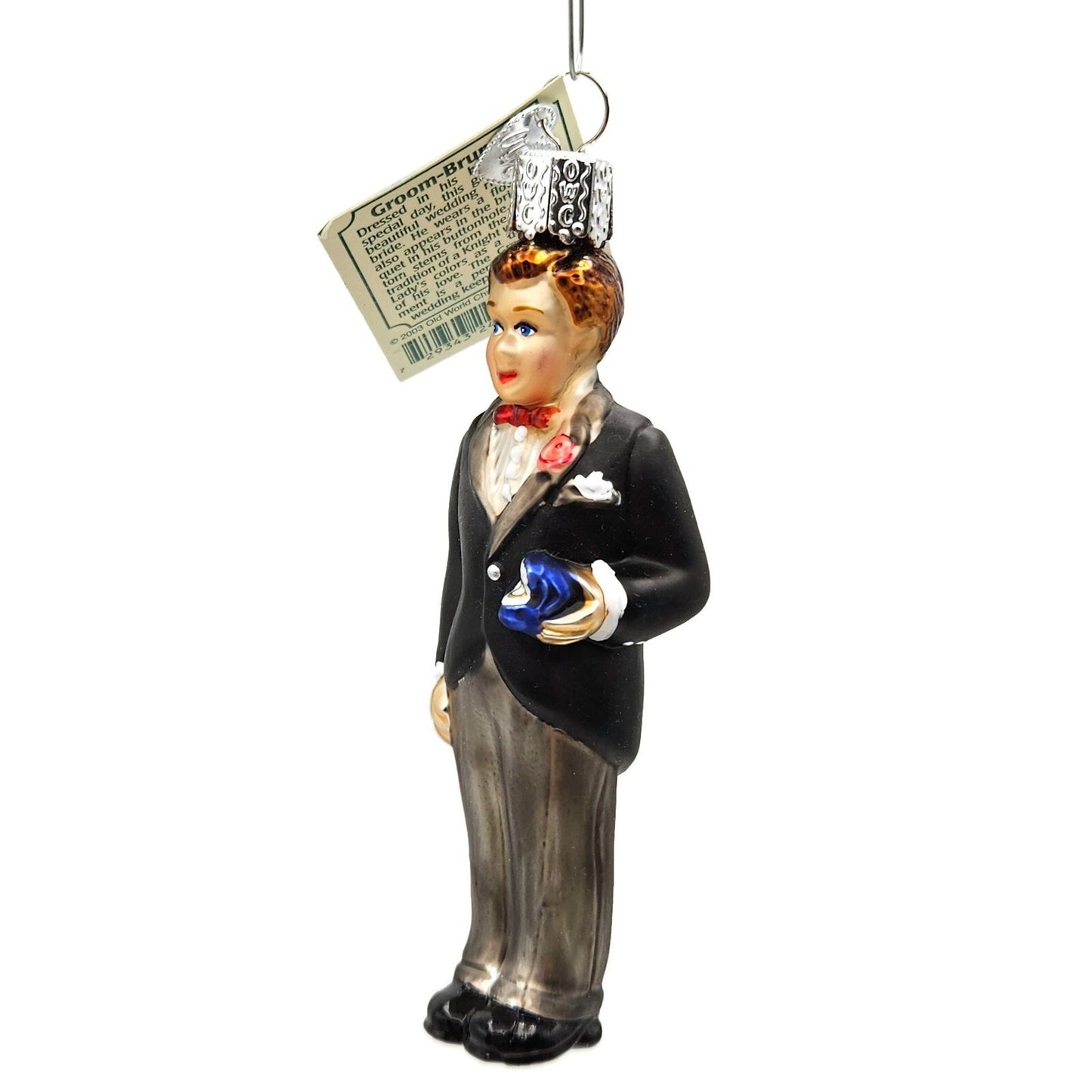 Old World Christmas Groom Brunette Wedding Christmas Holiday Tree Ornament OWC