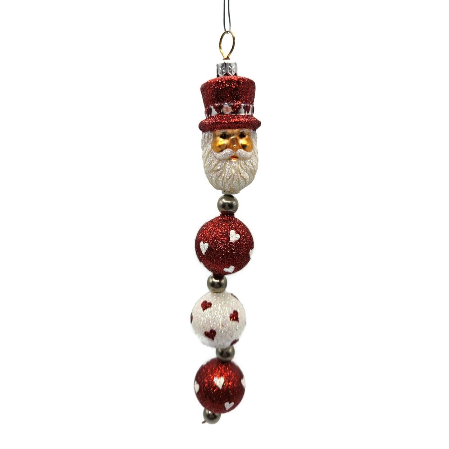 Patricia Breen Kinetic Icicle Valentines Hearts Santa Christmas Tree Ornament