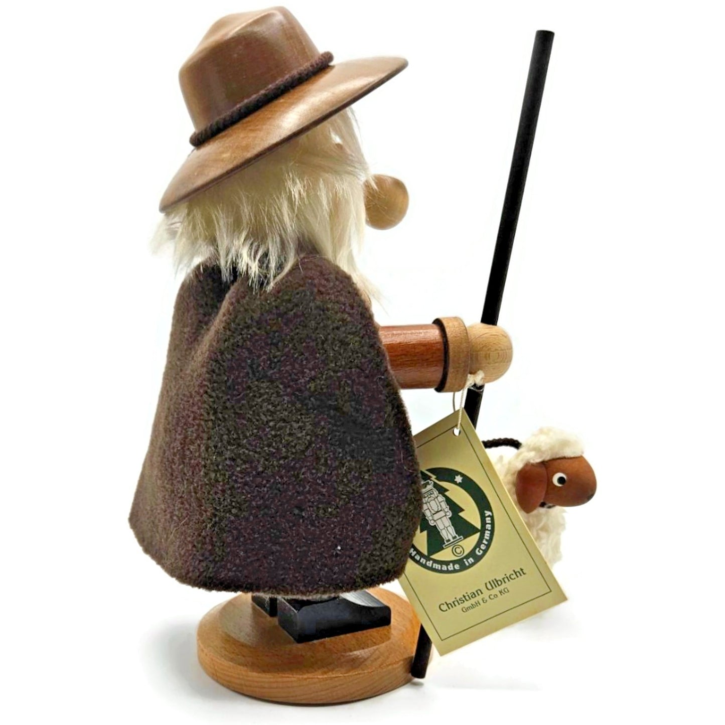 Christian Ulbricht Natural Shepherd Santa Smoker Incense Burner Christmas Decor