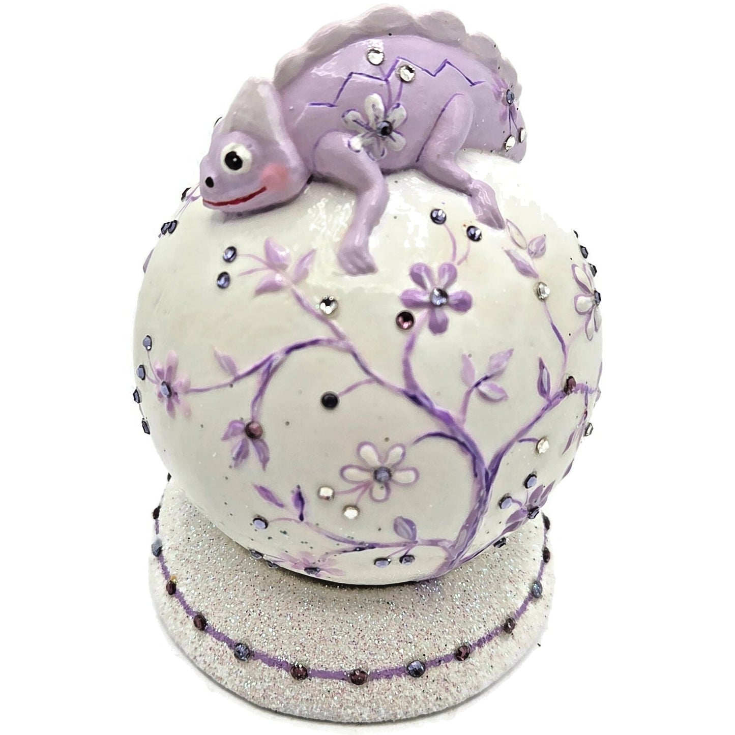 Patricia Breen Chameleon Cachette Lavender Flowers Spring Christmas OOAK CO
