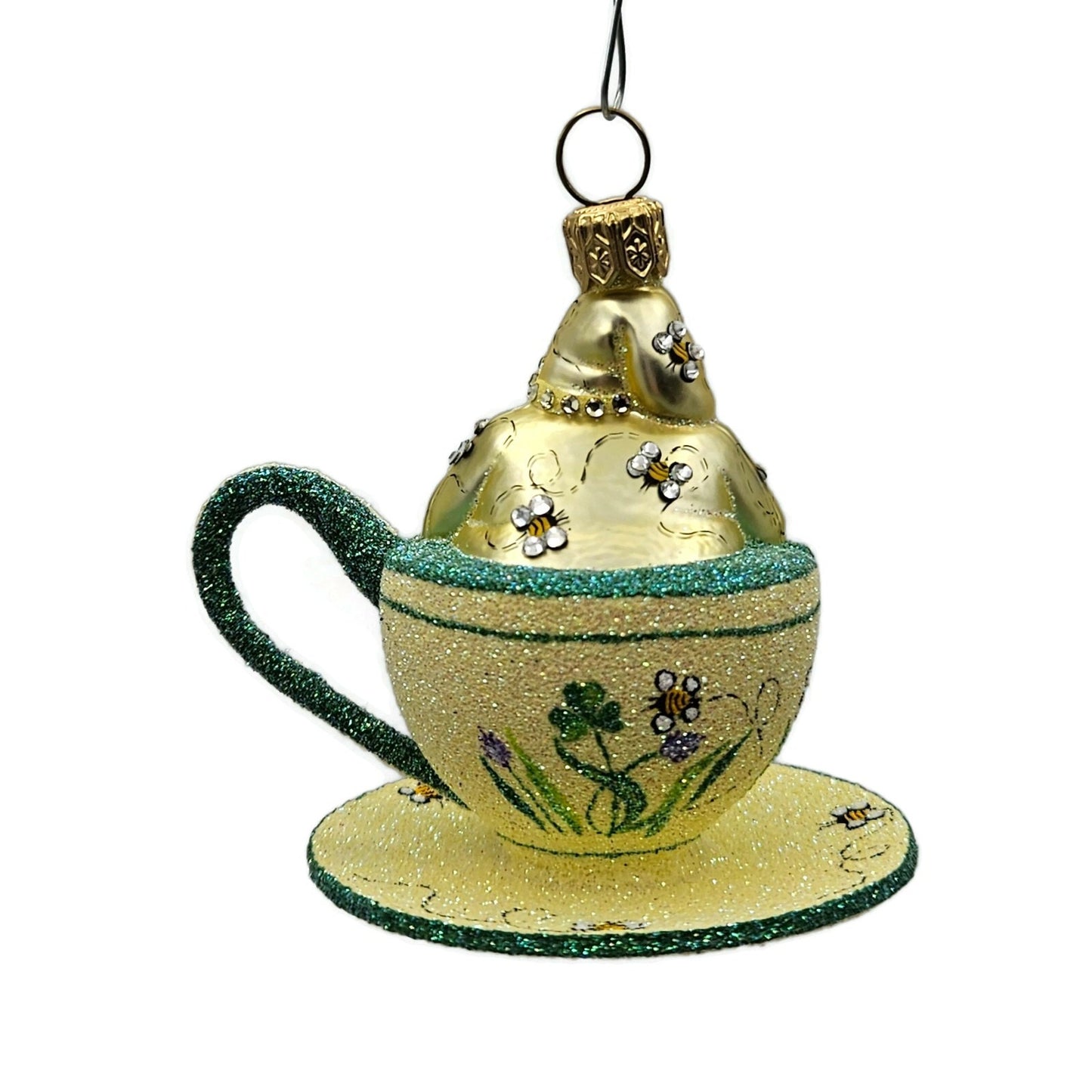 Patricia Breen Tea for Two Bees Bugs Spring Christmas Ornament Tea Party CATZ