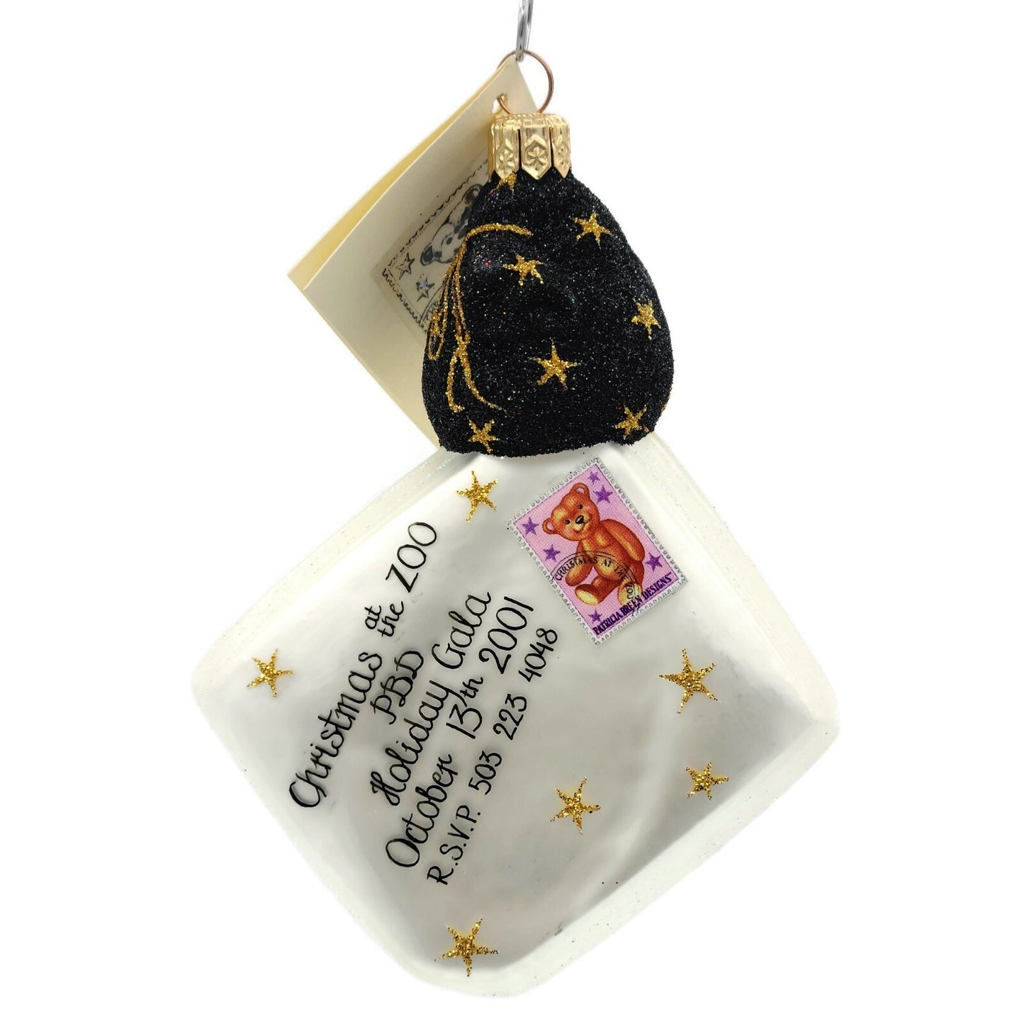 Patricia Breen Postcards from Portland Black Christmas Holiday Tree Ornament