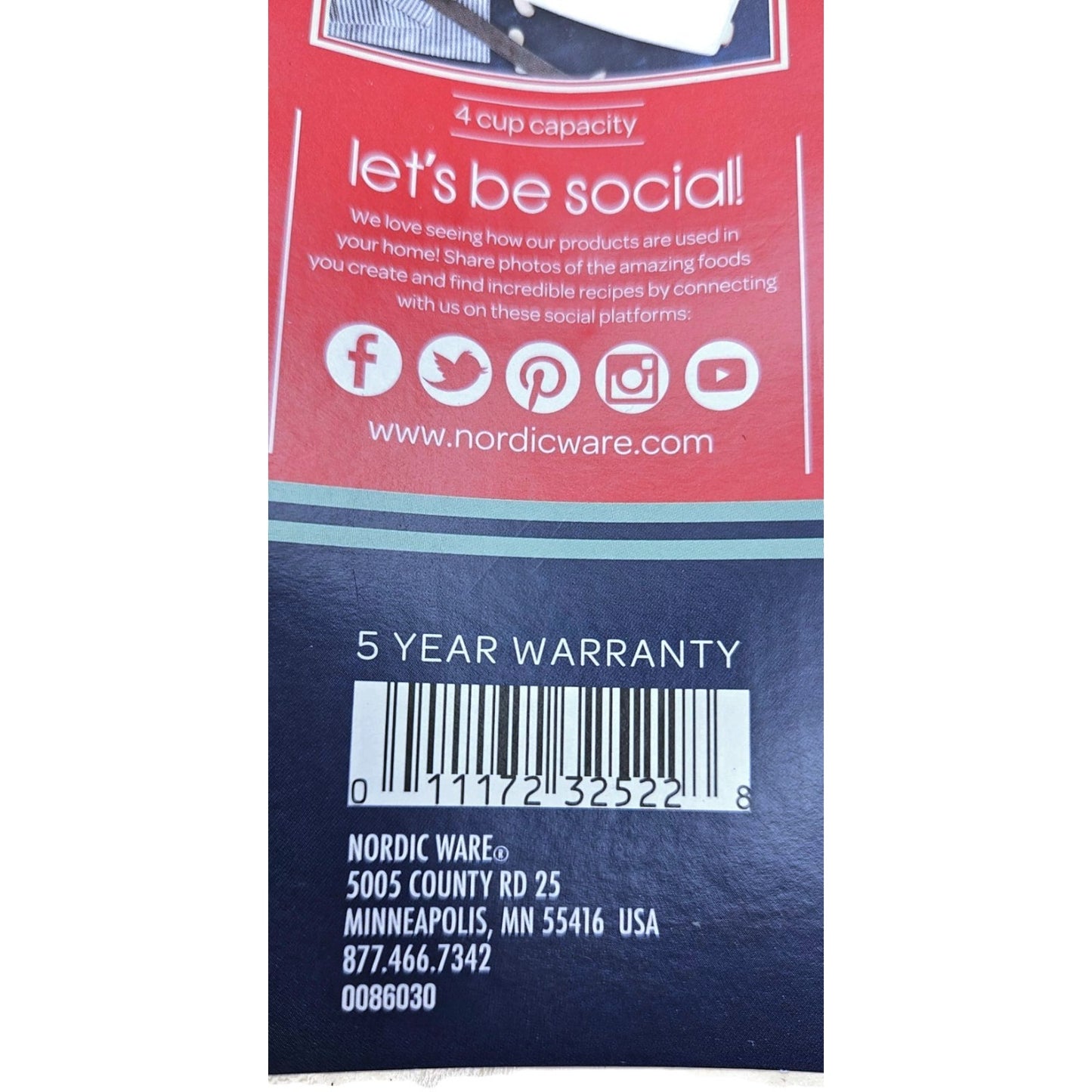 Loaf Pan Ribbed Bakeware Non Stick 4 Cup Nordic Ware Decorative Holiday Dessert