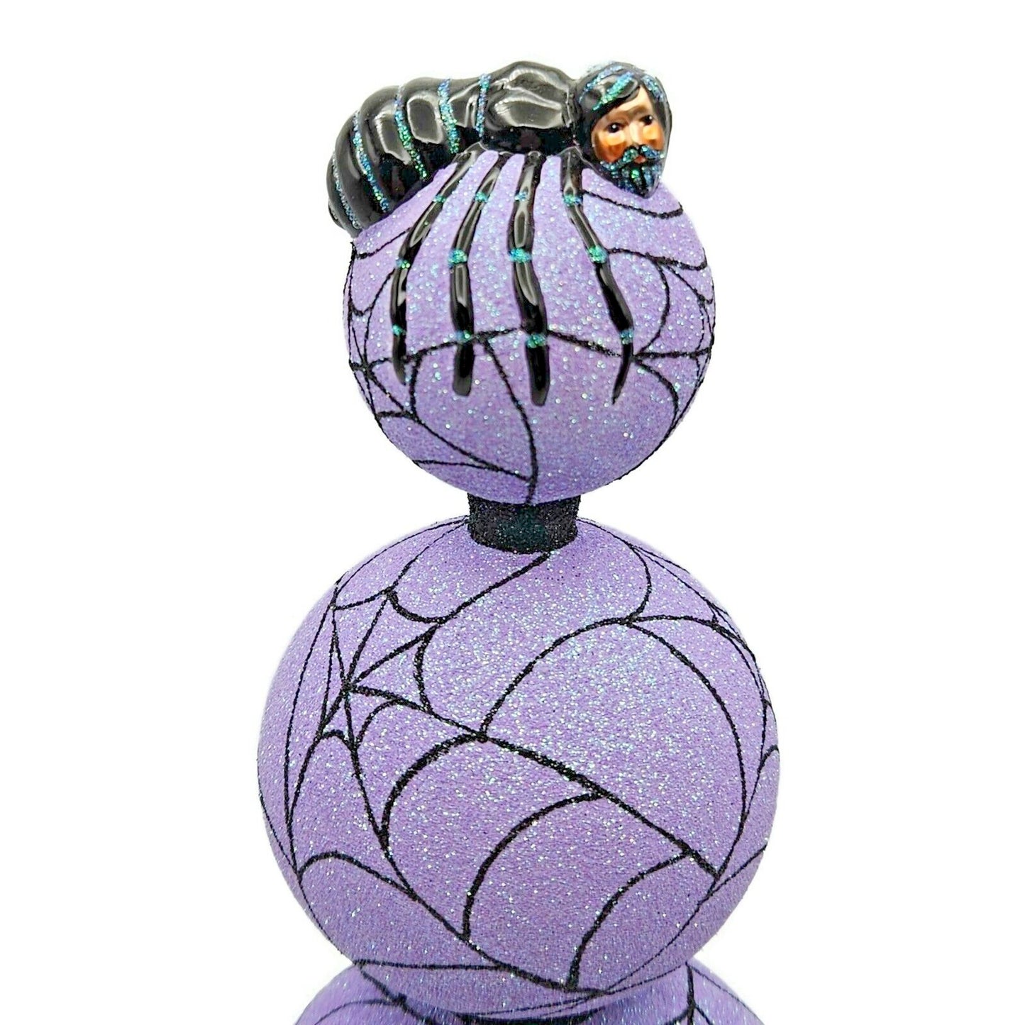 Patricia Breen Webmaster Purple Spider Web Finial Halloween Holiday Tree Topper