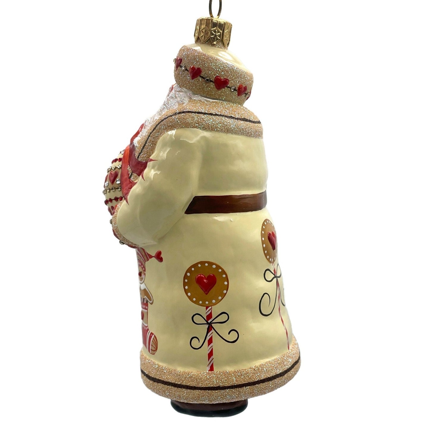 Patricia Breen Splendid Santa Gingerbread Hearts Christmas Holiday Tree Ornament