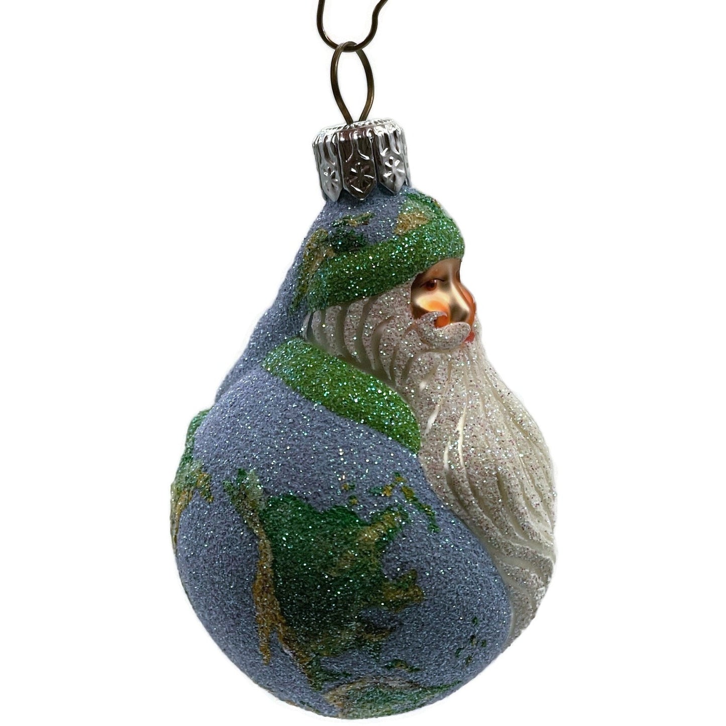 Patricia Breen Miniature Santa du Monde Globe Earth Christmas Tree Ornament
