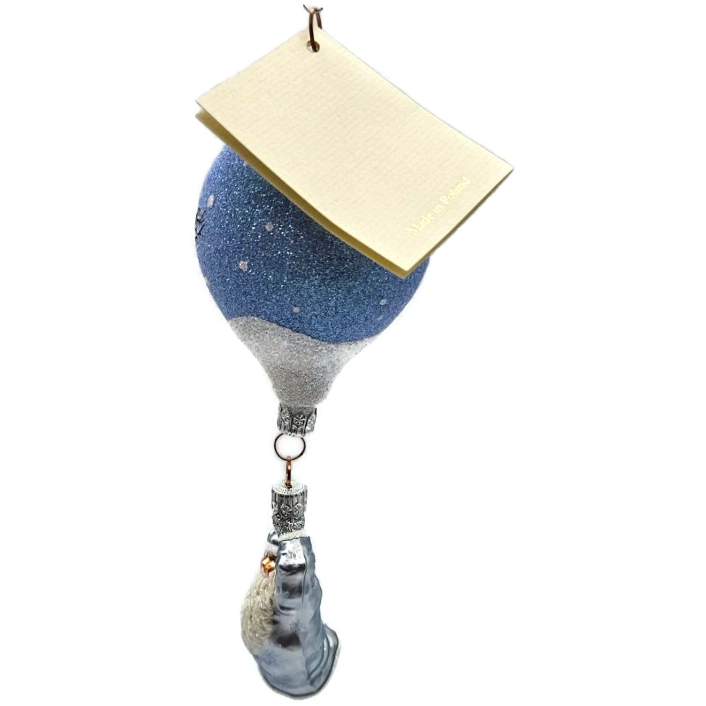 Patricia Breen Into the Blue Santa Claus Snowman Balloon Christmas Tree Ornament