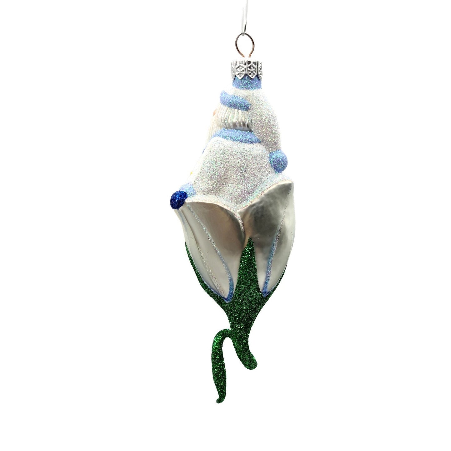 Patricia Breen Bluebell Santa Claus Pearl Flower Spring Christmas Tree Ornament