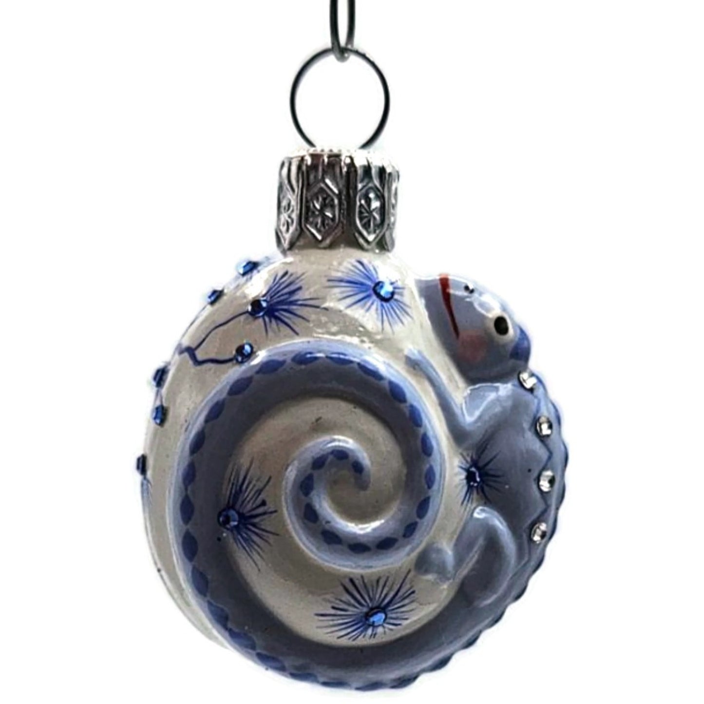 Patricia Breen Springtime Chameleon Blue Bird Spring Christmas Ornament