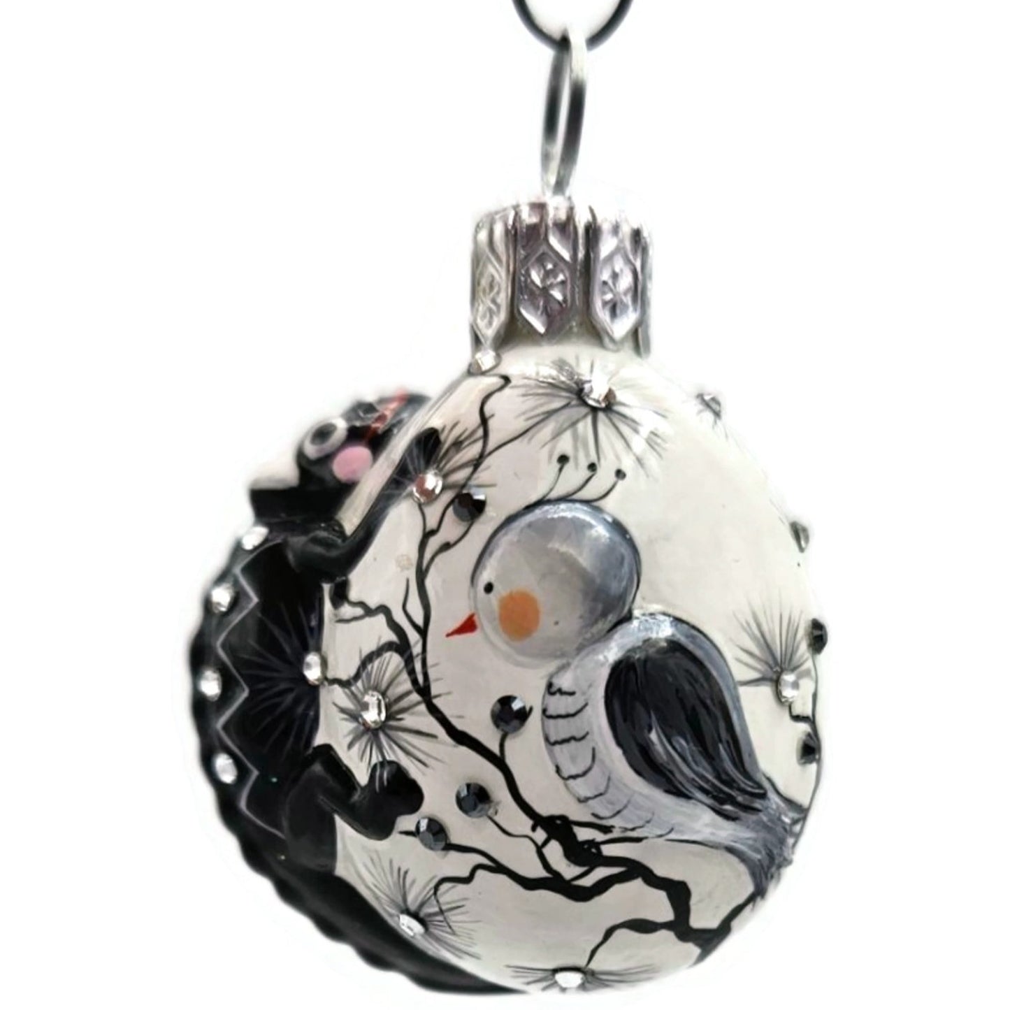 Patricia Breen Springtime Chameleon Black Bird Spring Christmas Tree Ornament