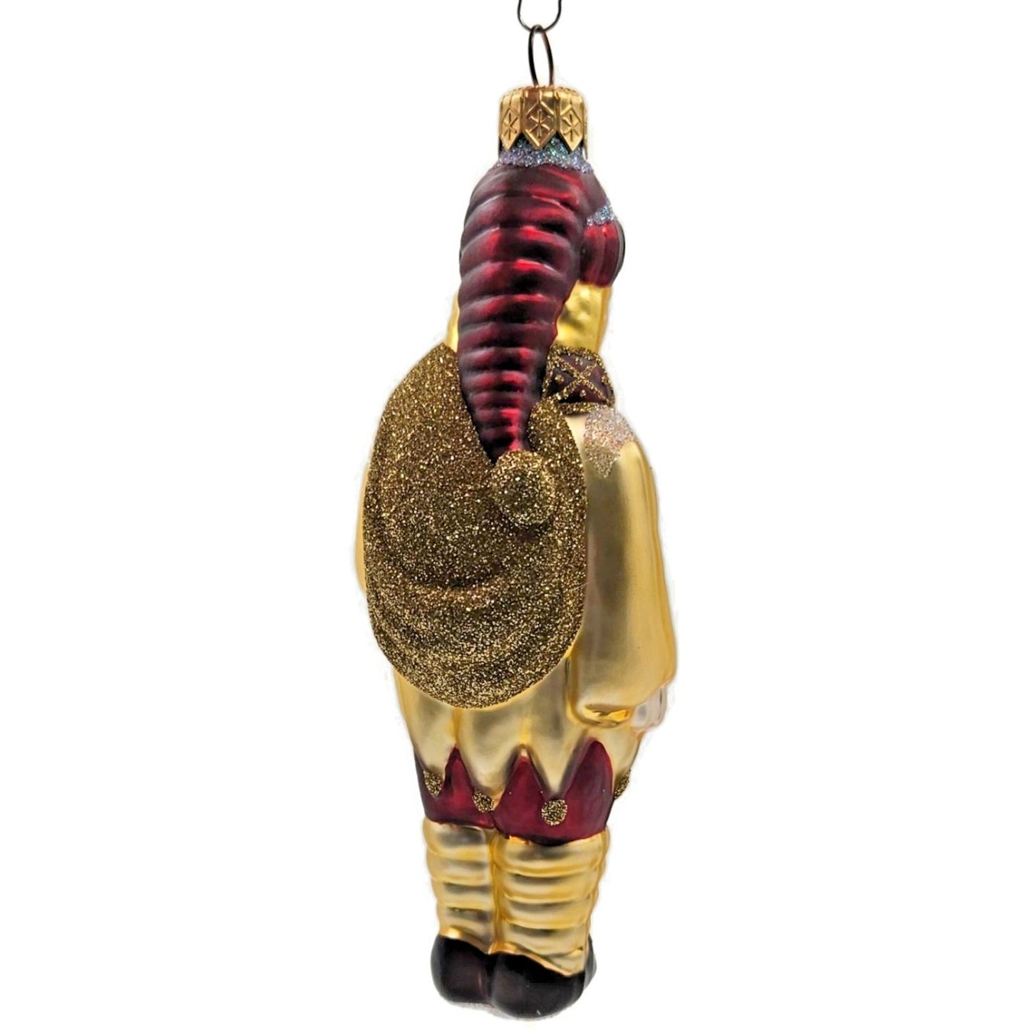 Patricia Breen Jack Frost Bordeaux Gold Glittered Bag Christmas Tree Ornament