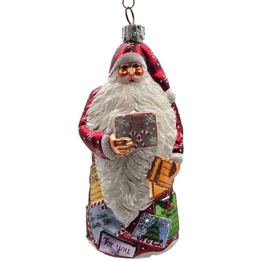 Patricia Breen Dear Santa Claus Red Snowflakes Letters Christmas Tree Ornament