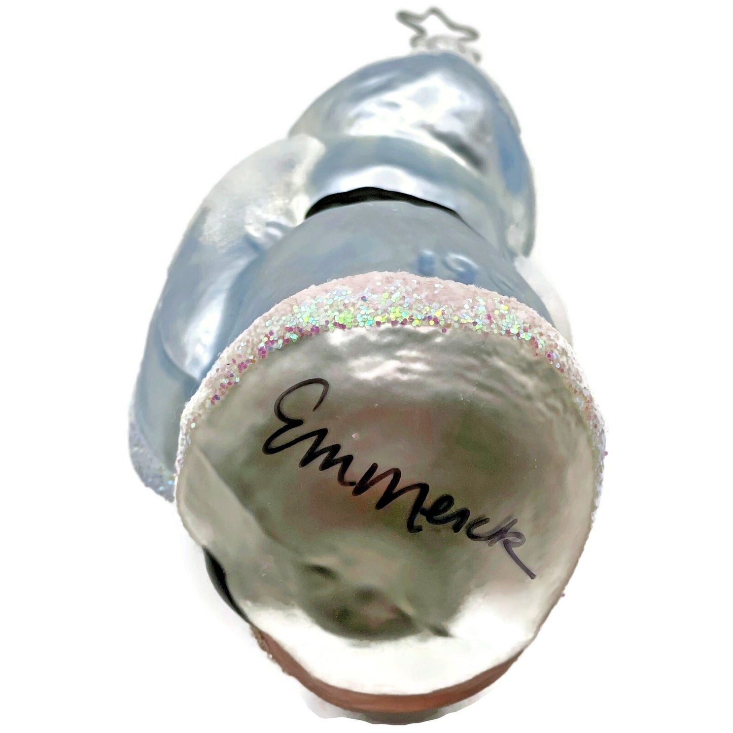 Inge Glass Santa Holding Toy Basket Old World Christmas EM Merck Signed Ornament