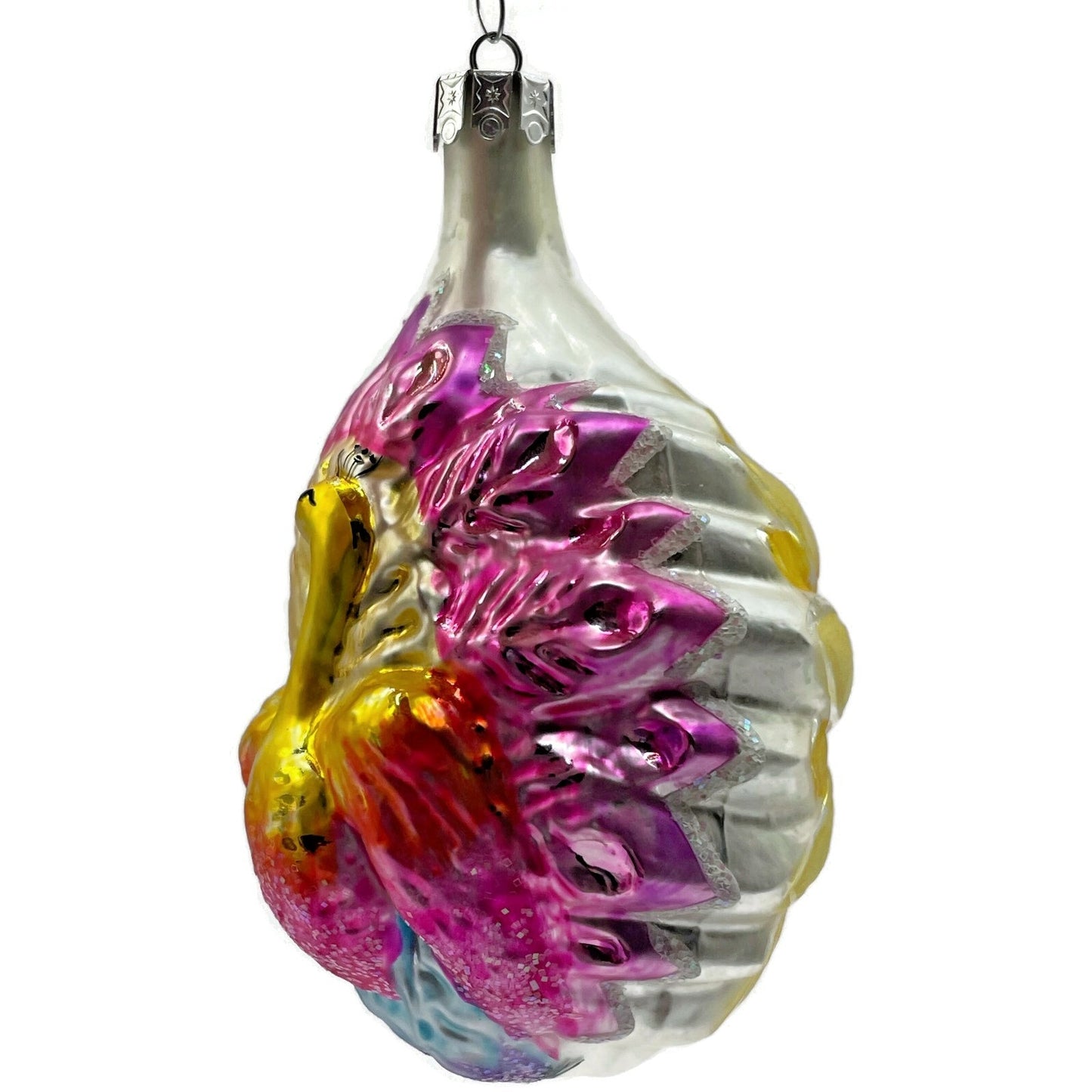 Christopher Radko Rainbow Bird Flower Pink Christmas Tree Ornament 91-092-0