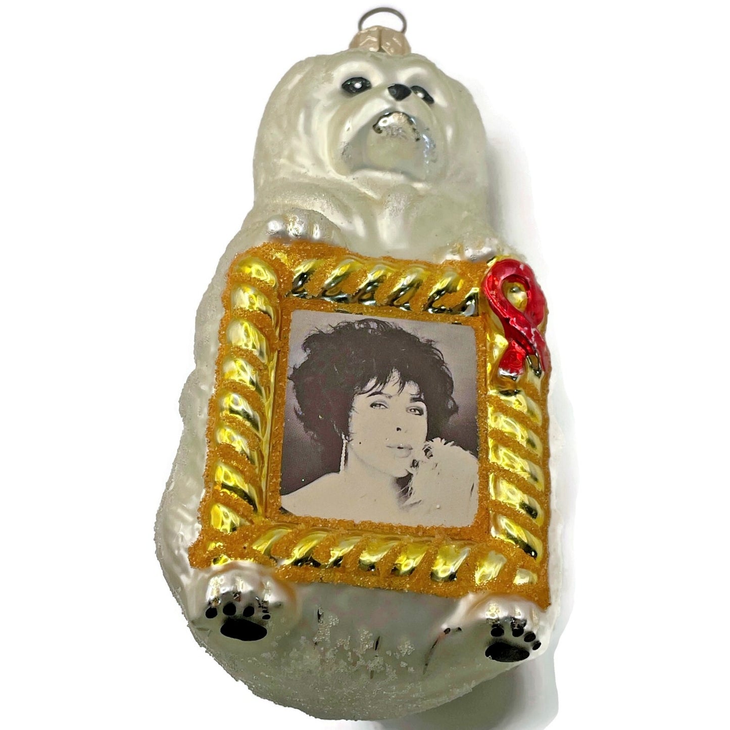 Christopher Radko Sugar Holiday Elizabeth Taylor AIDS Charity Christmas Ornament
