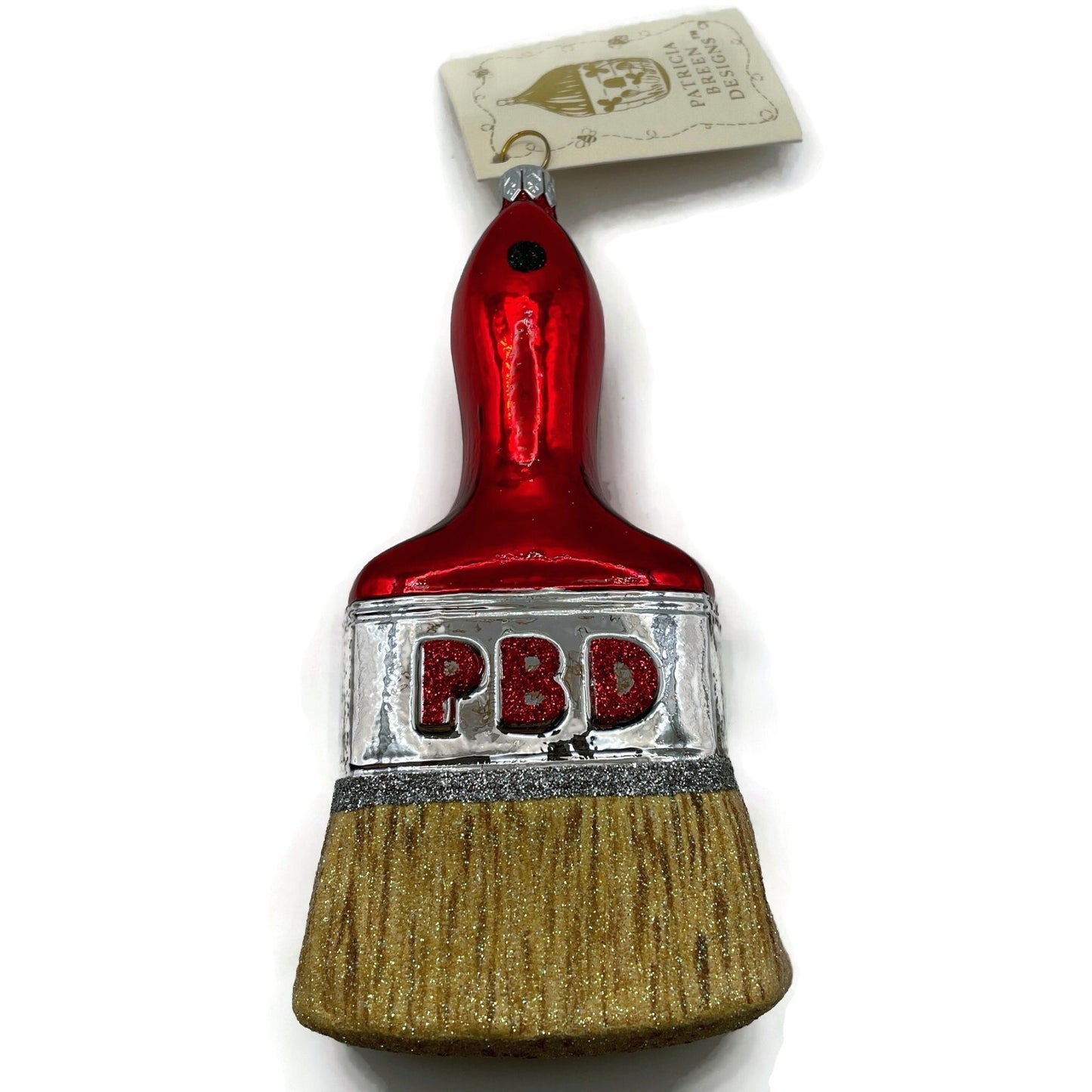 Patricia Breen Ornament PB Paint Brush Holly Art Red Christmas Holiday Tree Deco