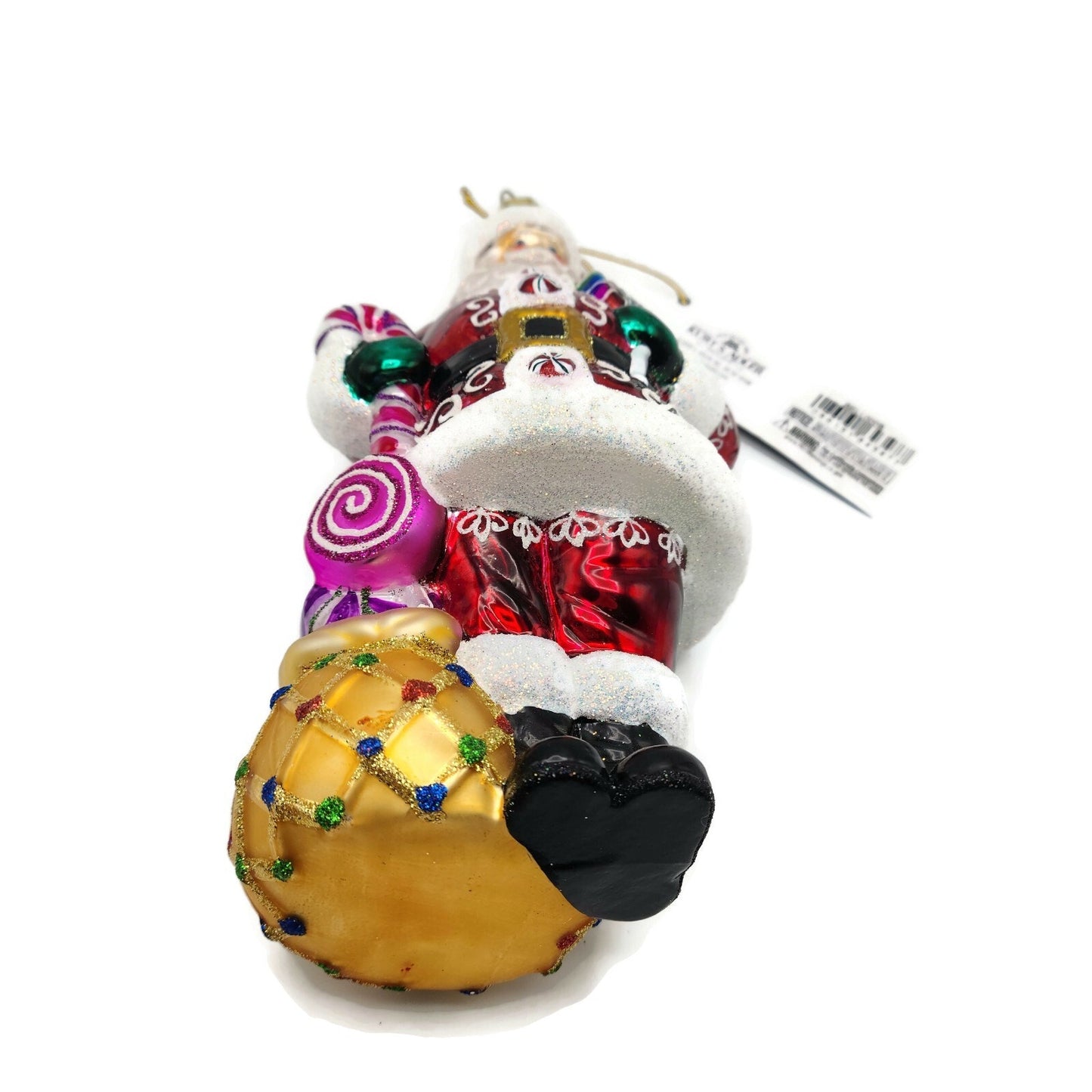 Kurt S Adler Bellissimo Santa Claus Candy Cane Christmas Tree Ornament BELL0008