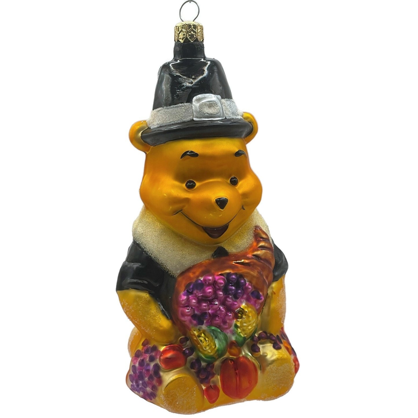 Christopher Radko Thanksgiving Pilgrim Winnie The Pooh Disney Christmas Ornament