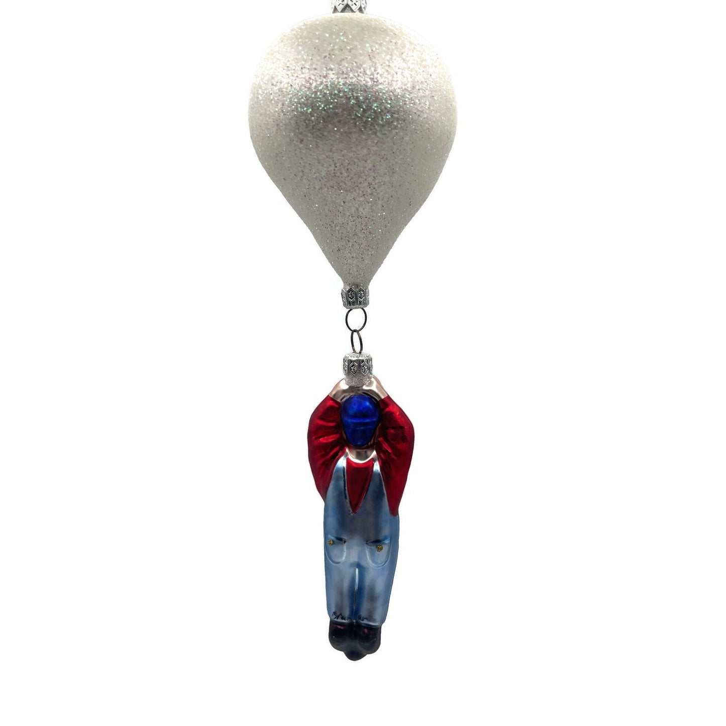 Patricia Breen Balloon Boy Blue Overalls Red Shirt Christmas Tree Ornament