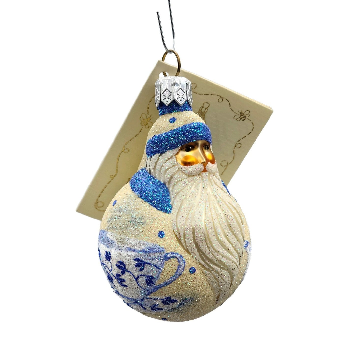 Patricia Breen Miniature Santa du Monde Tea Party Christmas Tree Ornament Boston