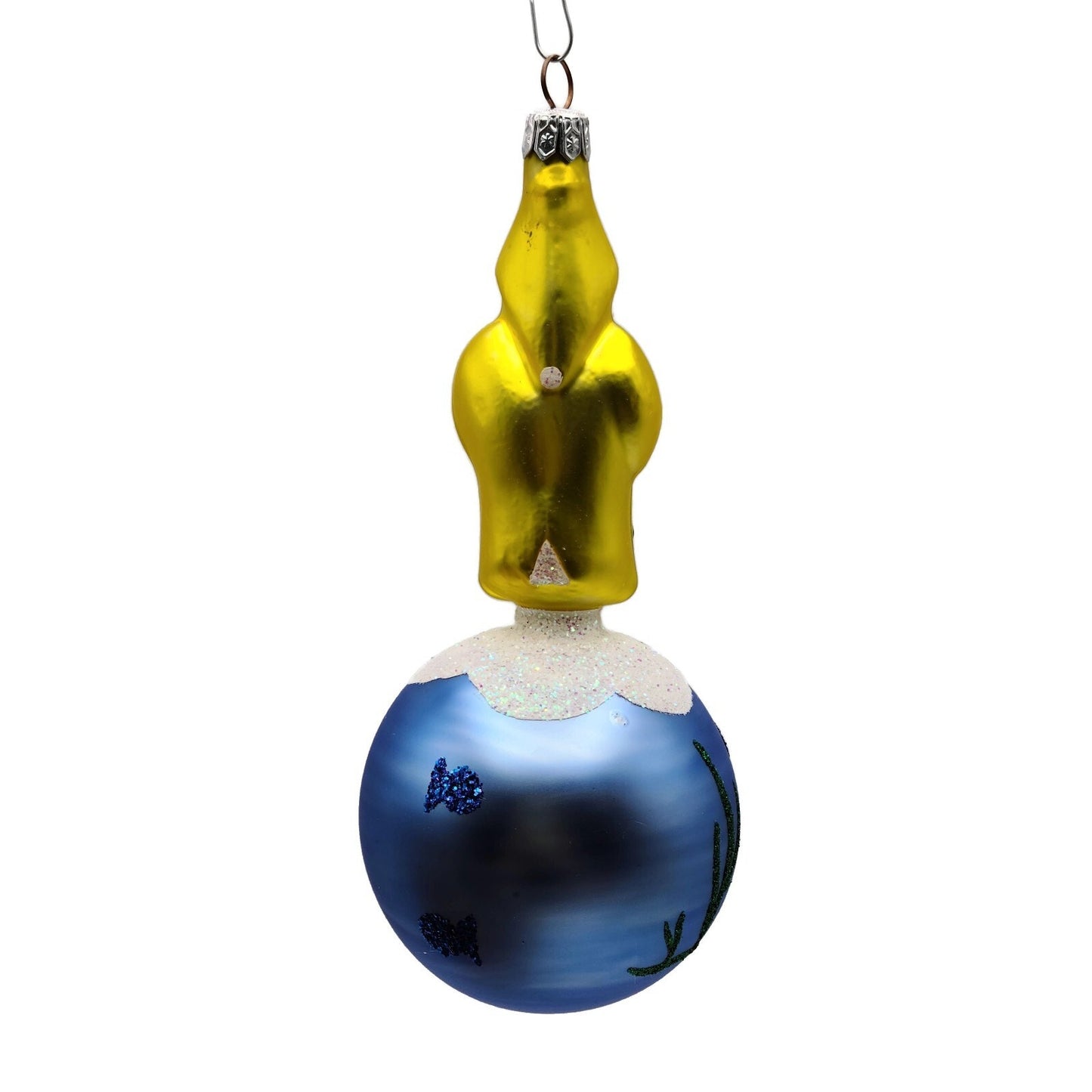 Patricia Breen Marinista Santa Matte Ball Fish Seaweed Nautical Tree Ornament