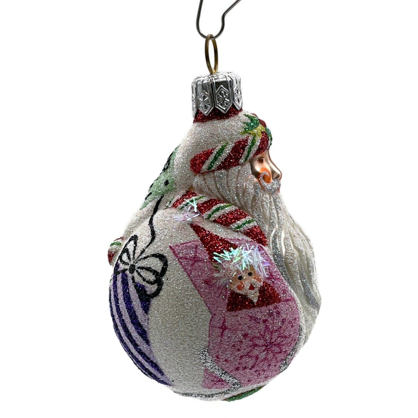 Patricia Breen Miniature Santa du Monde Presents Christmas Tree Ornament