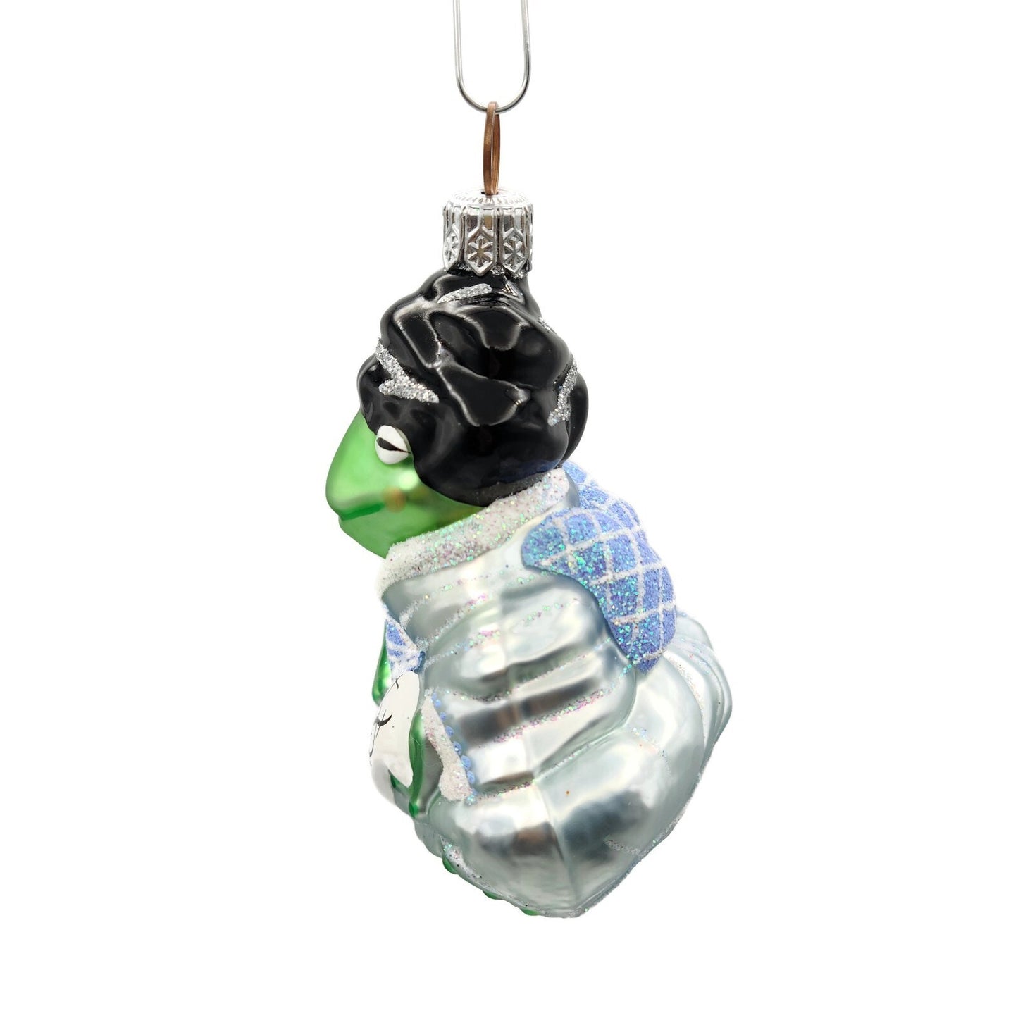 Patricia Breen Geisha Frog Japanese Print Pearl White Christmas Tree Ornament