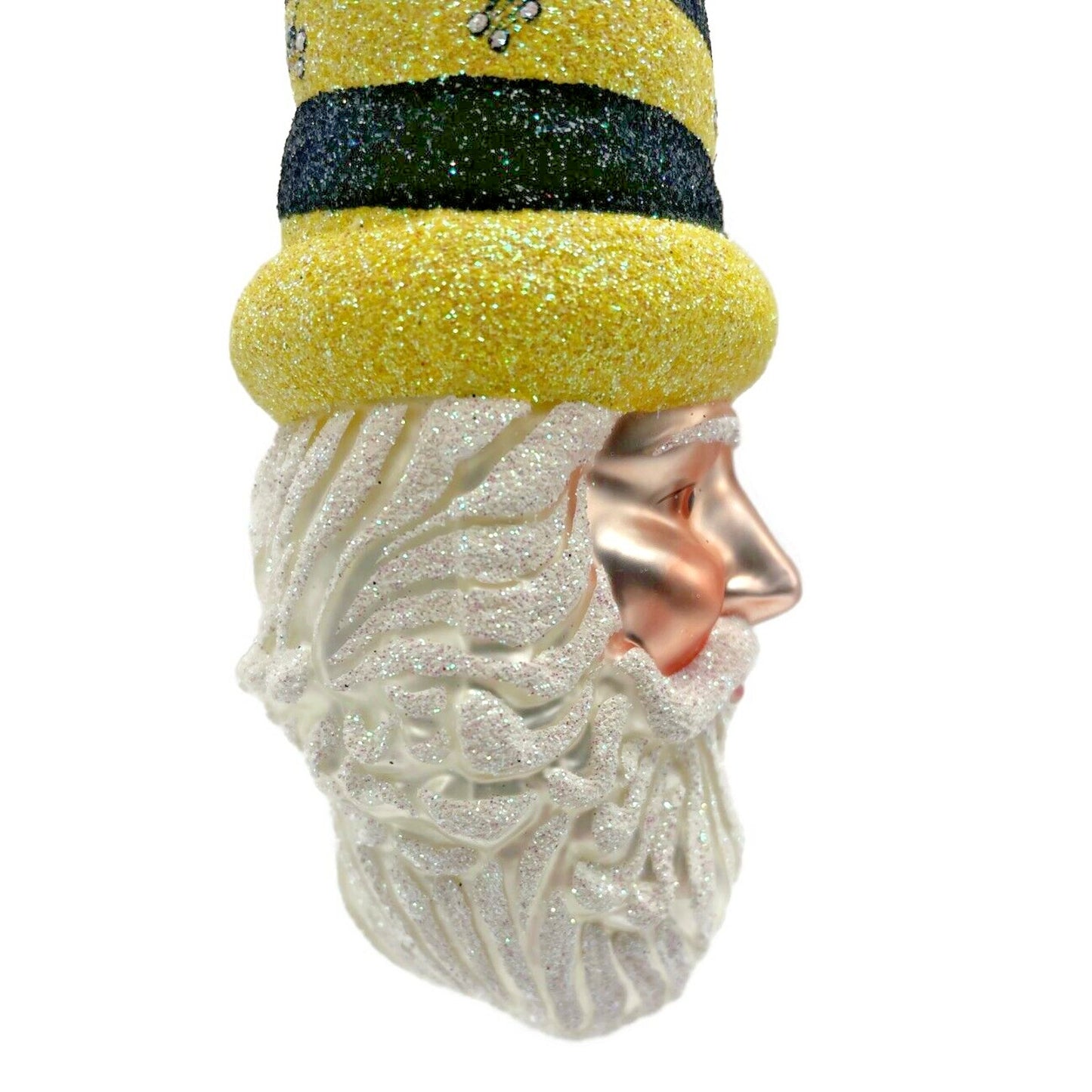 Patricia Breen Sucre Santa Bees Yellow Striped Spring Holiday Tree Ornament