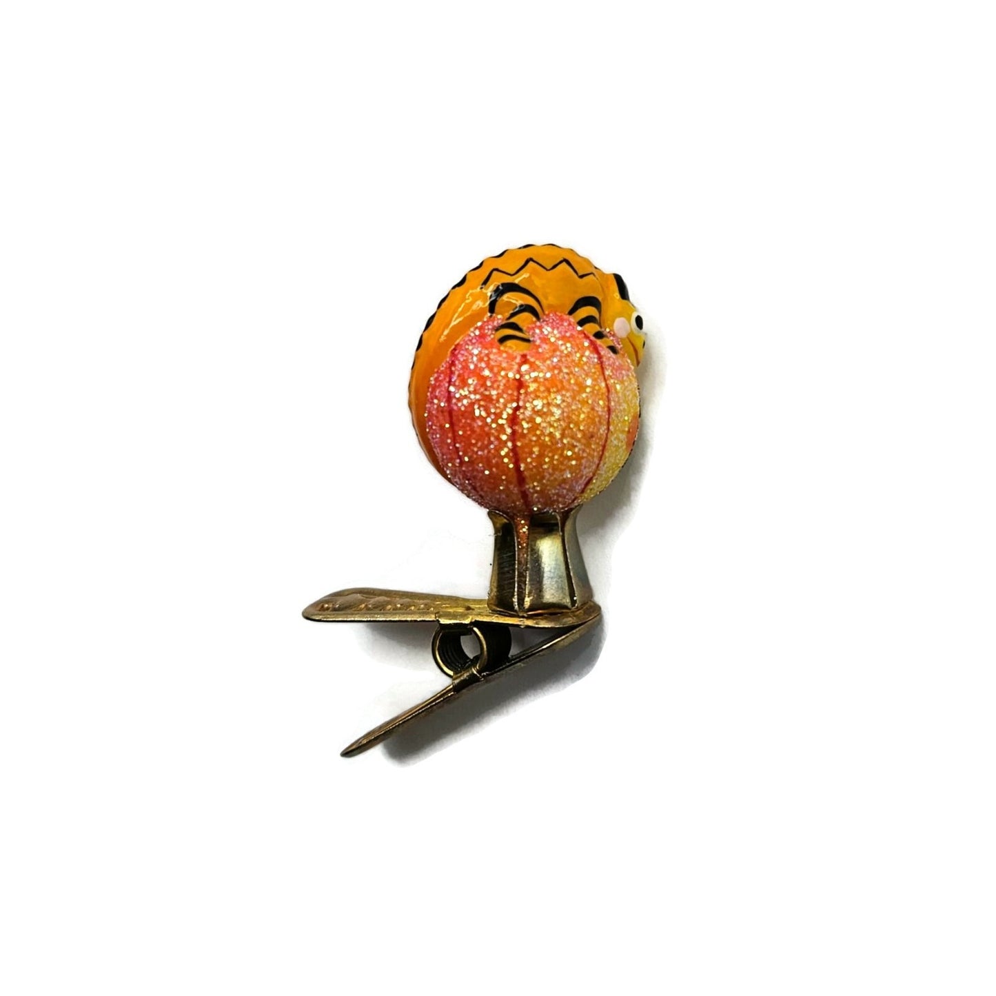 Patricia Breen Petite Miniature Chameleon Jack O Lantern Halloween Clip Ornament