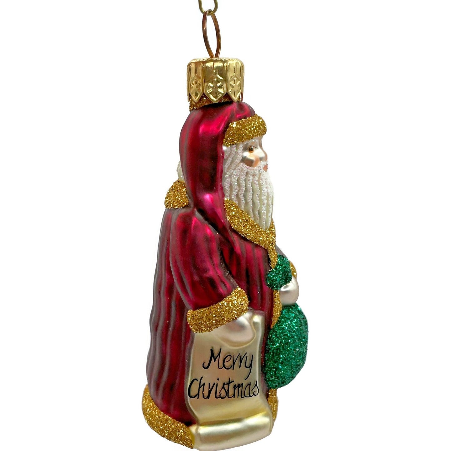 Patricia Breen Miniature Gift of the Season Bordeaux Merry Christmas Ornament