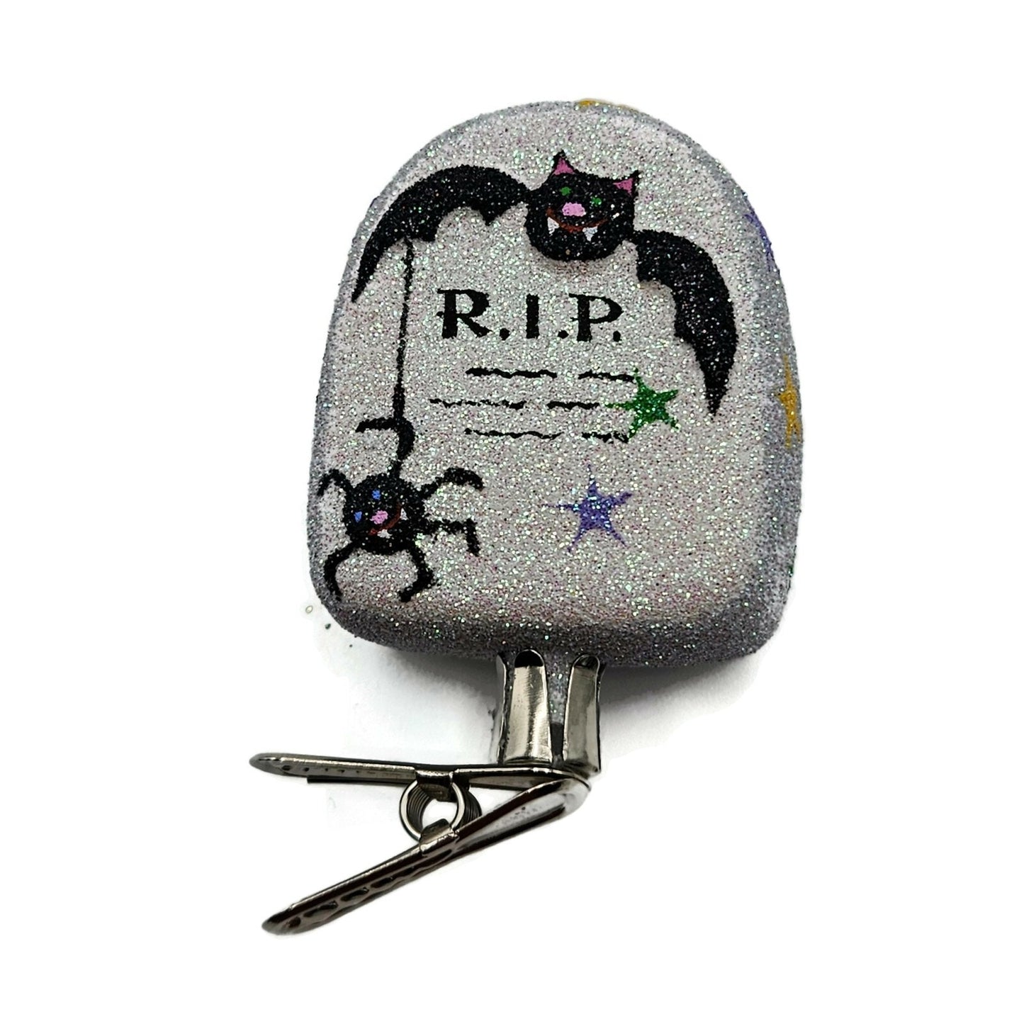 Patricia Breen Halloween Headstone Frankenstein RIP Bat Spider Clip On Ornament