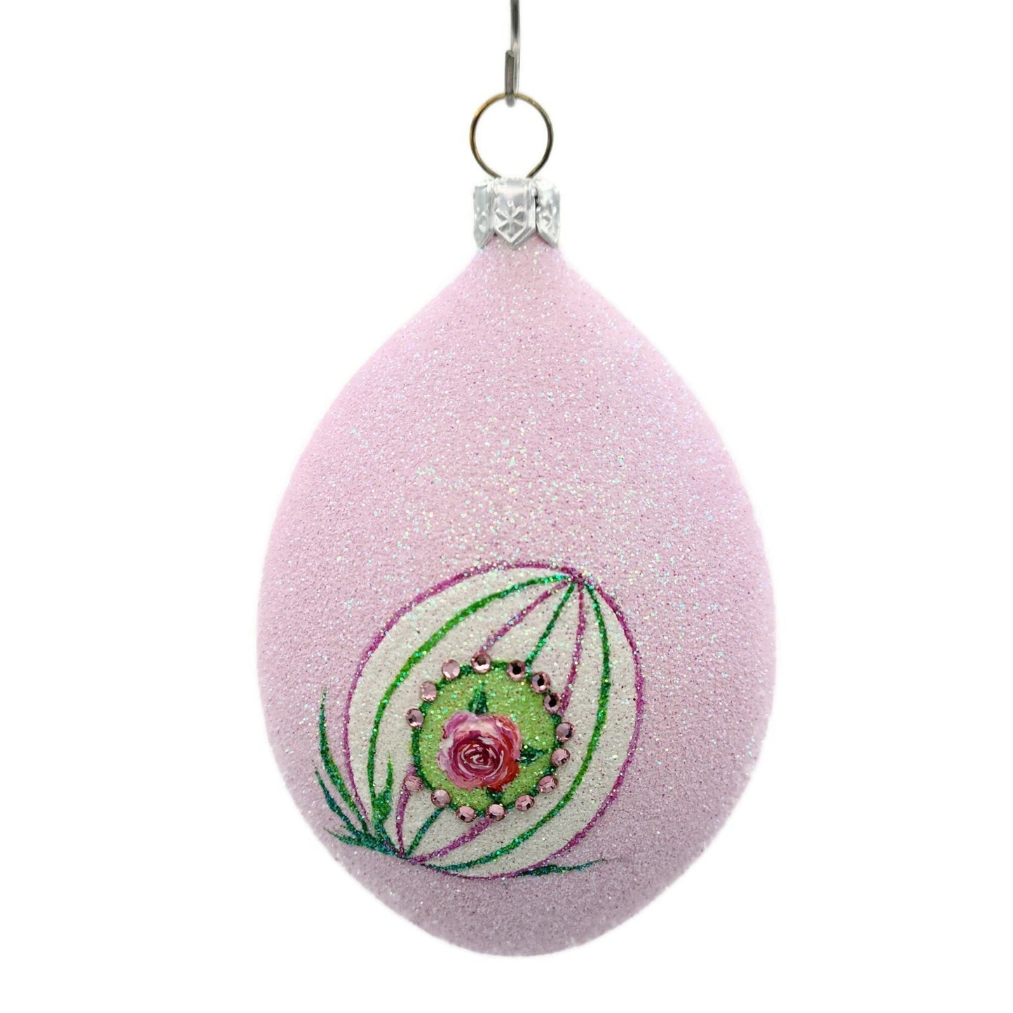 Patricia Breen Topiary Egg Rose Pink Easter Holiday Flower Christmas Ornament
